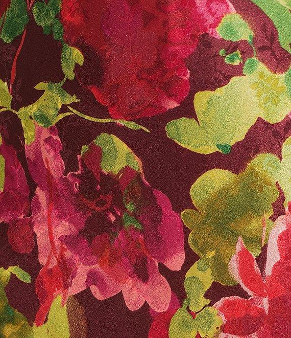 Allison & Kelly Floral Jacquard V-Neck Dress Product Image