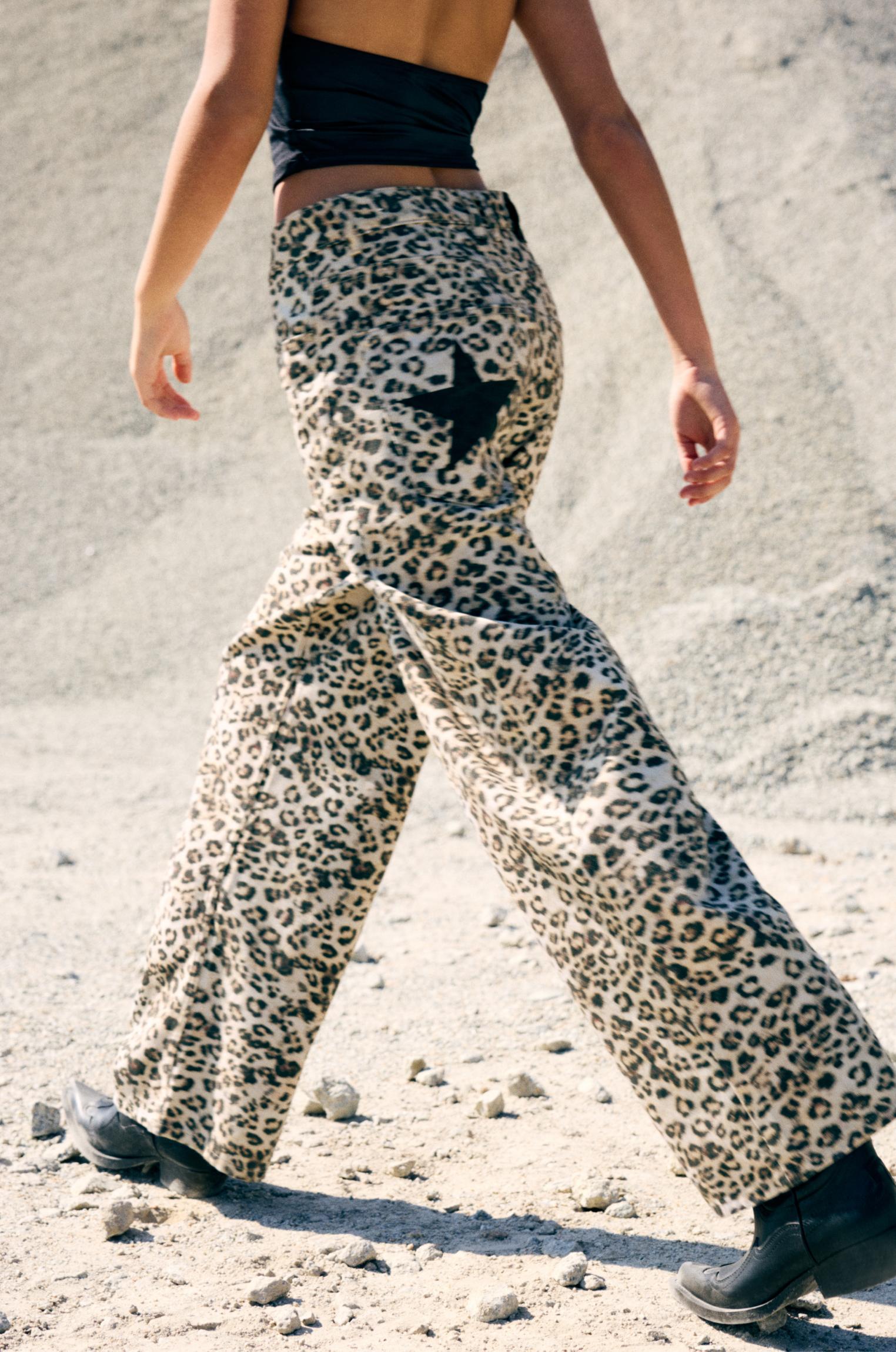 STWD leopard print baggy jeans Product Image