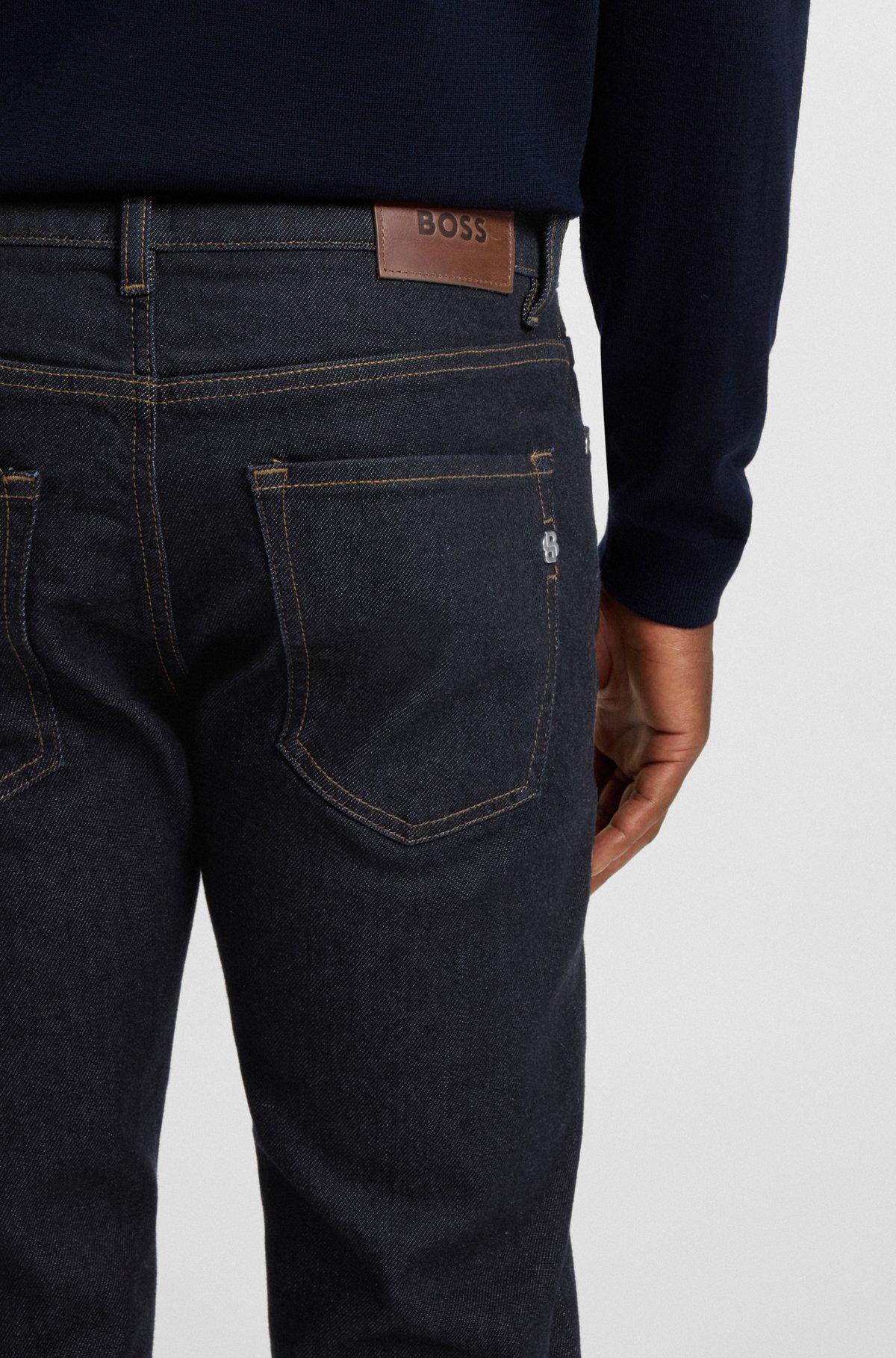 Delaware slim-fit jeans in dark-blue stretch denim Product Image