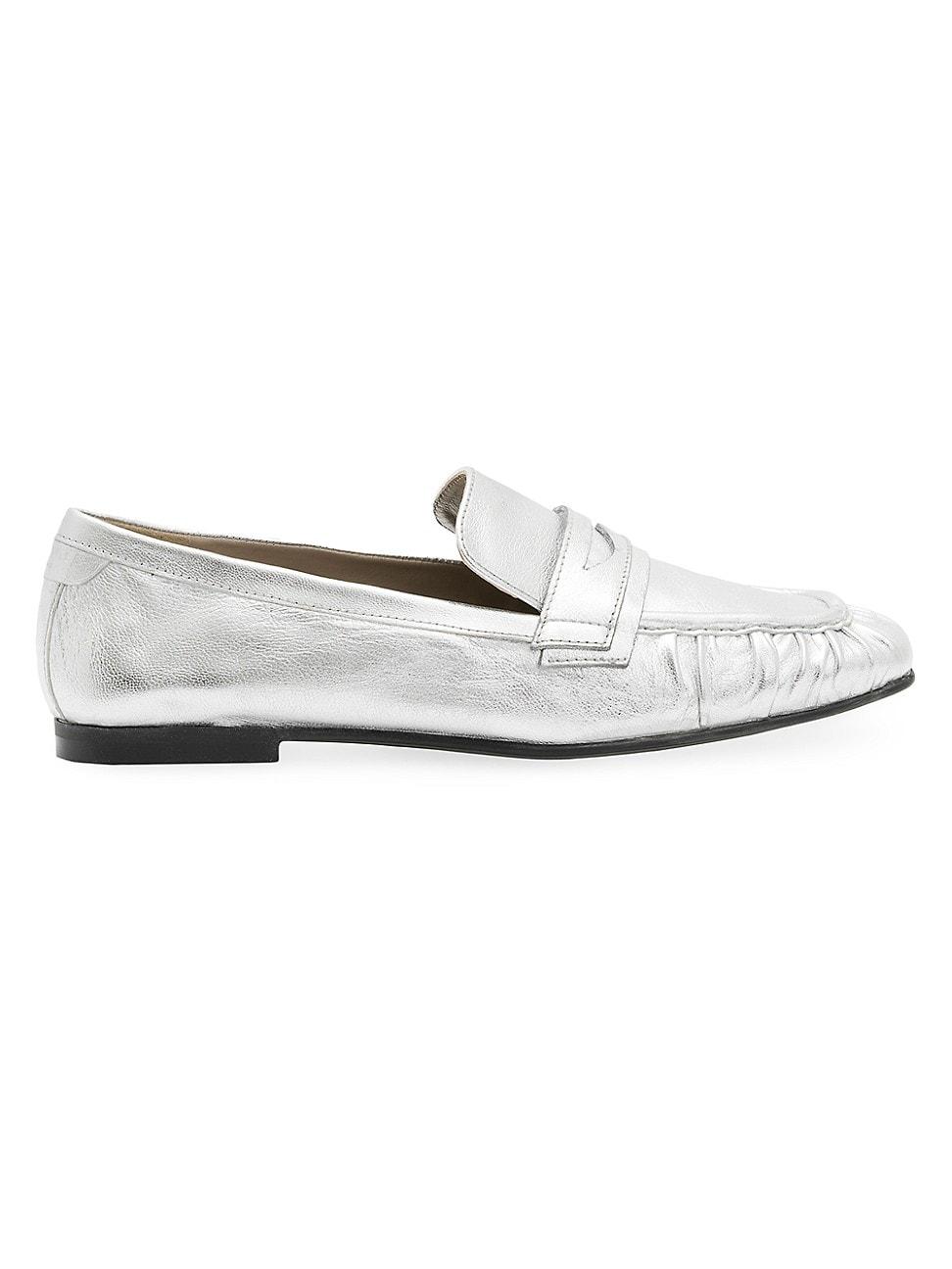 Womens Sapphire Leather Loafers Product Image