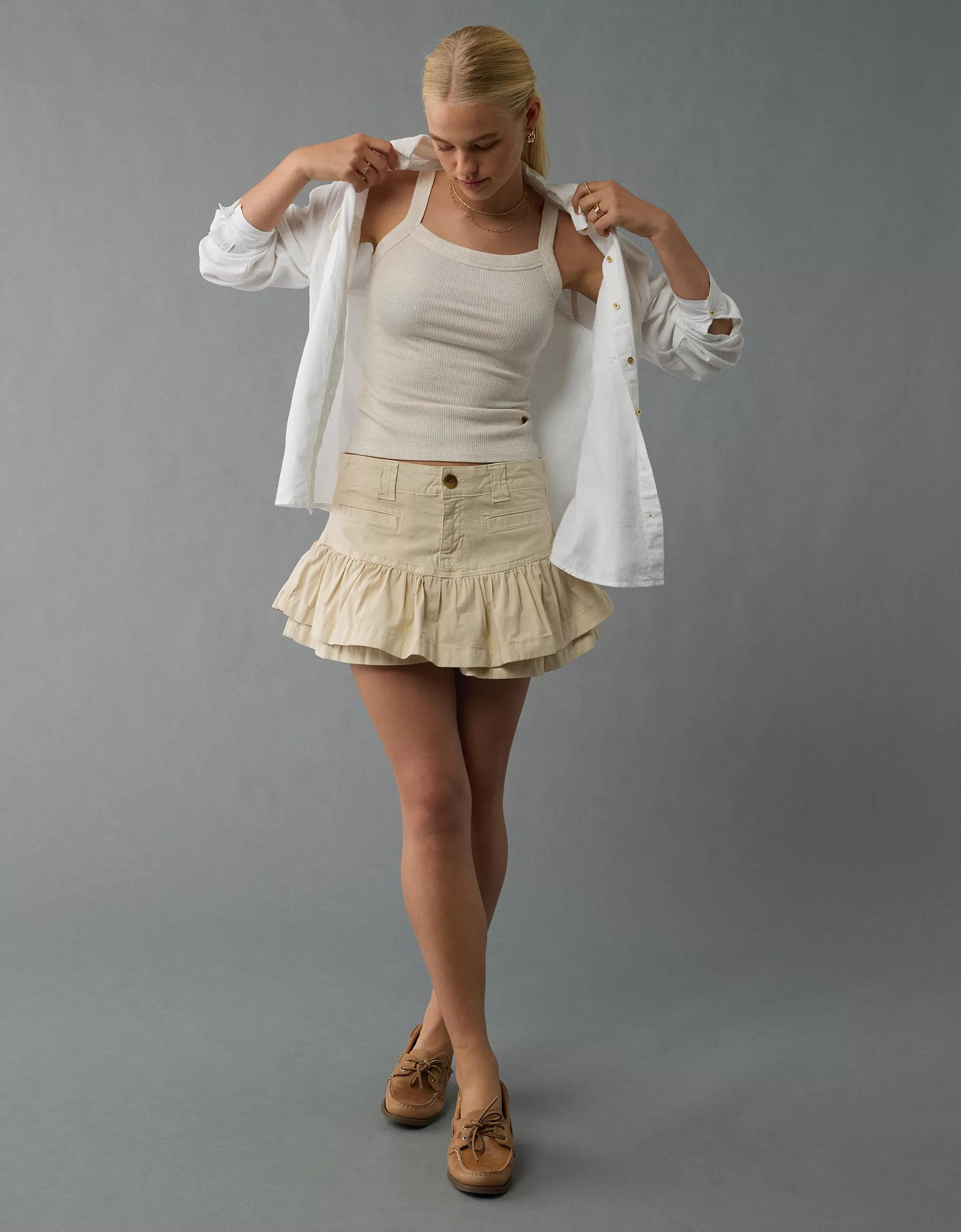 AE Weekend Vibes Linen-Blend Long-Sleeve Button-Up Shirt Product Image