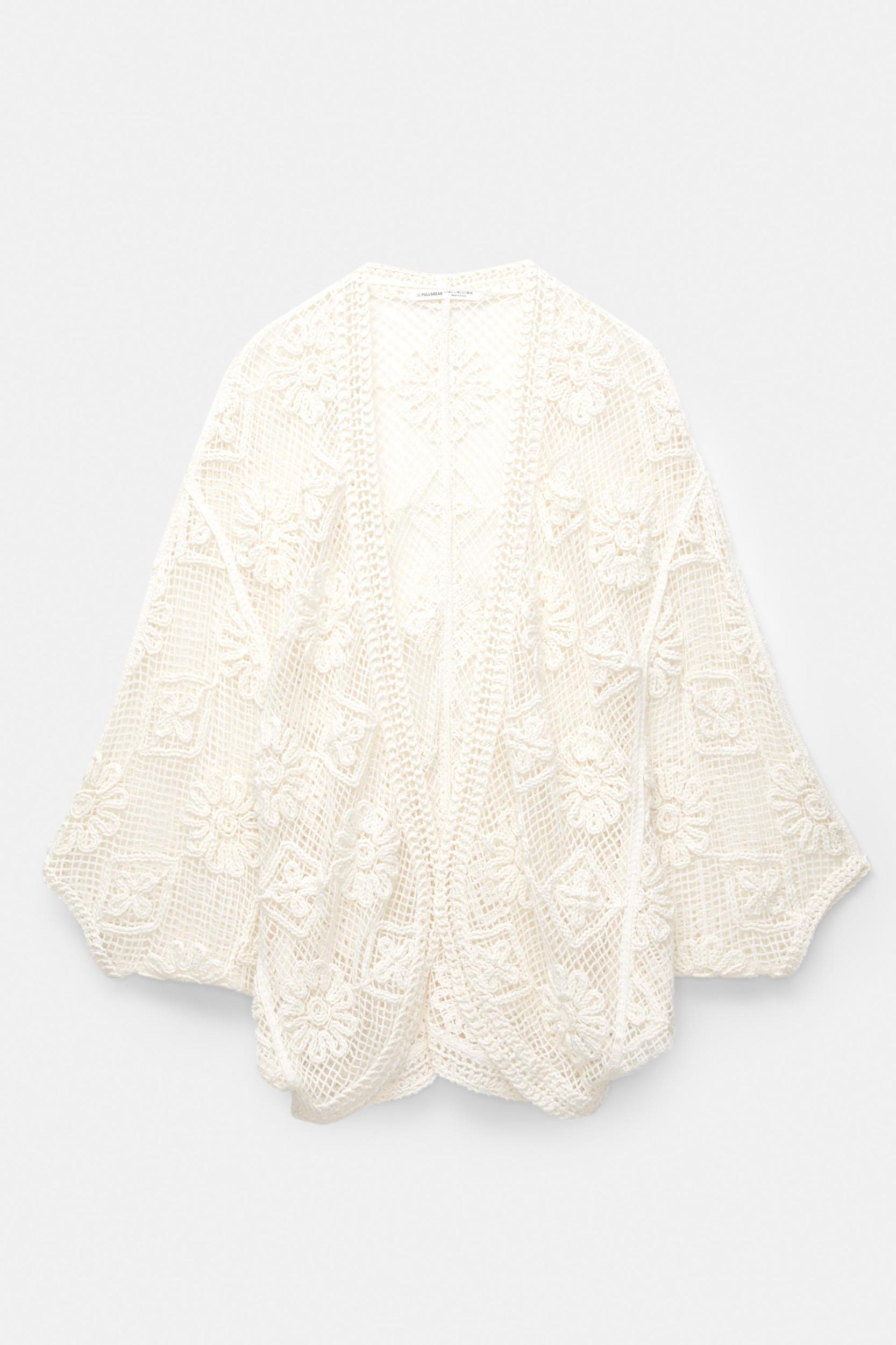 Floral crochet kimono Product Image