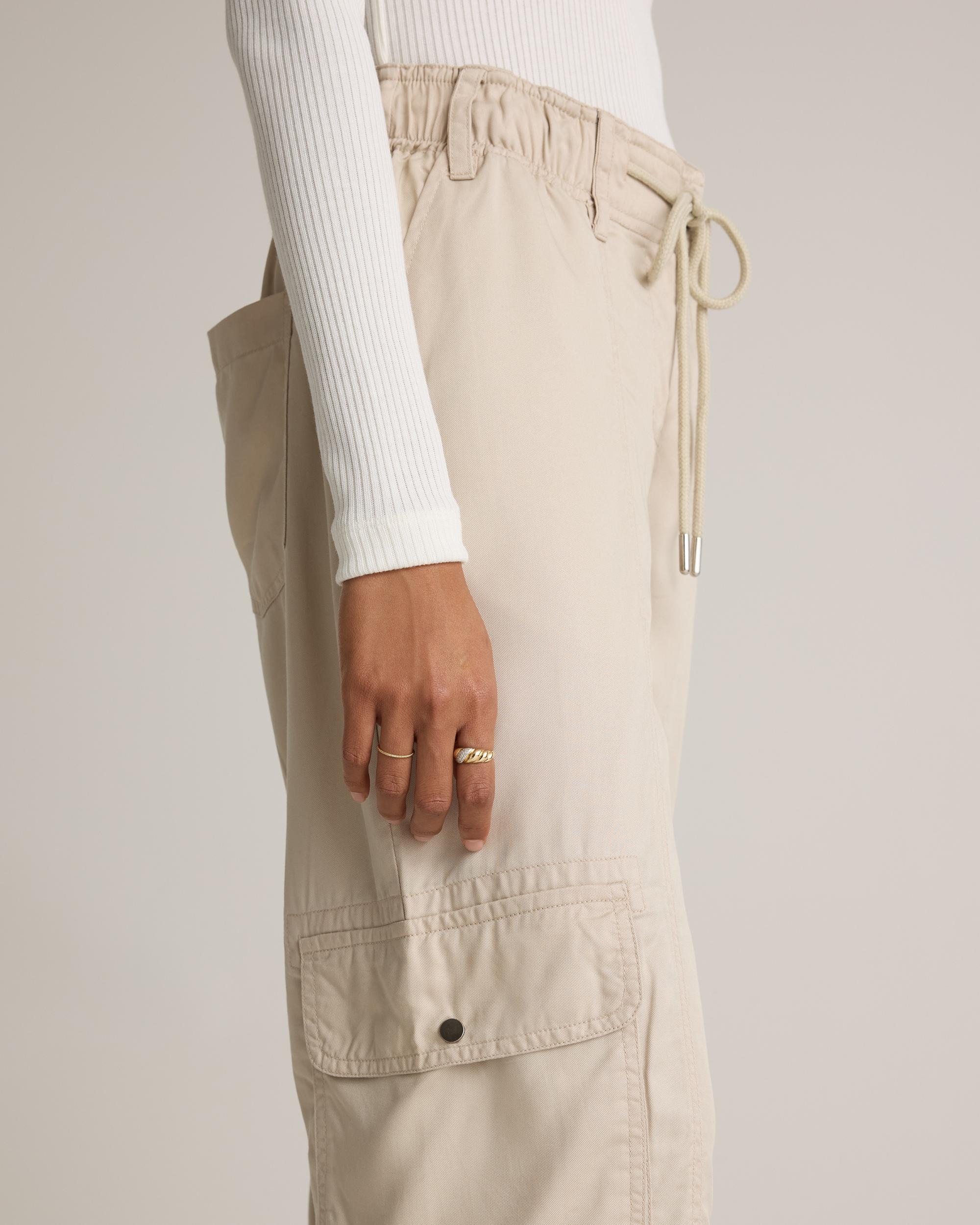 Quince | Women's Vintage Wash Tencel Drawstring Cargo Pants Product Image