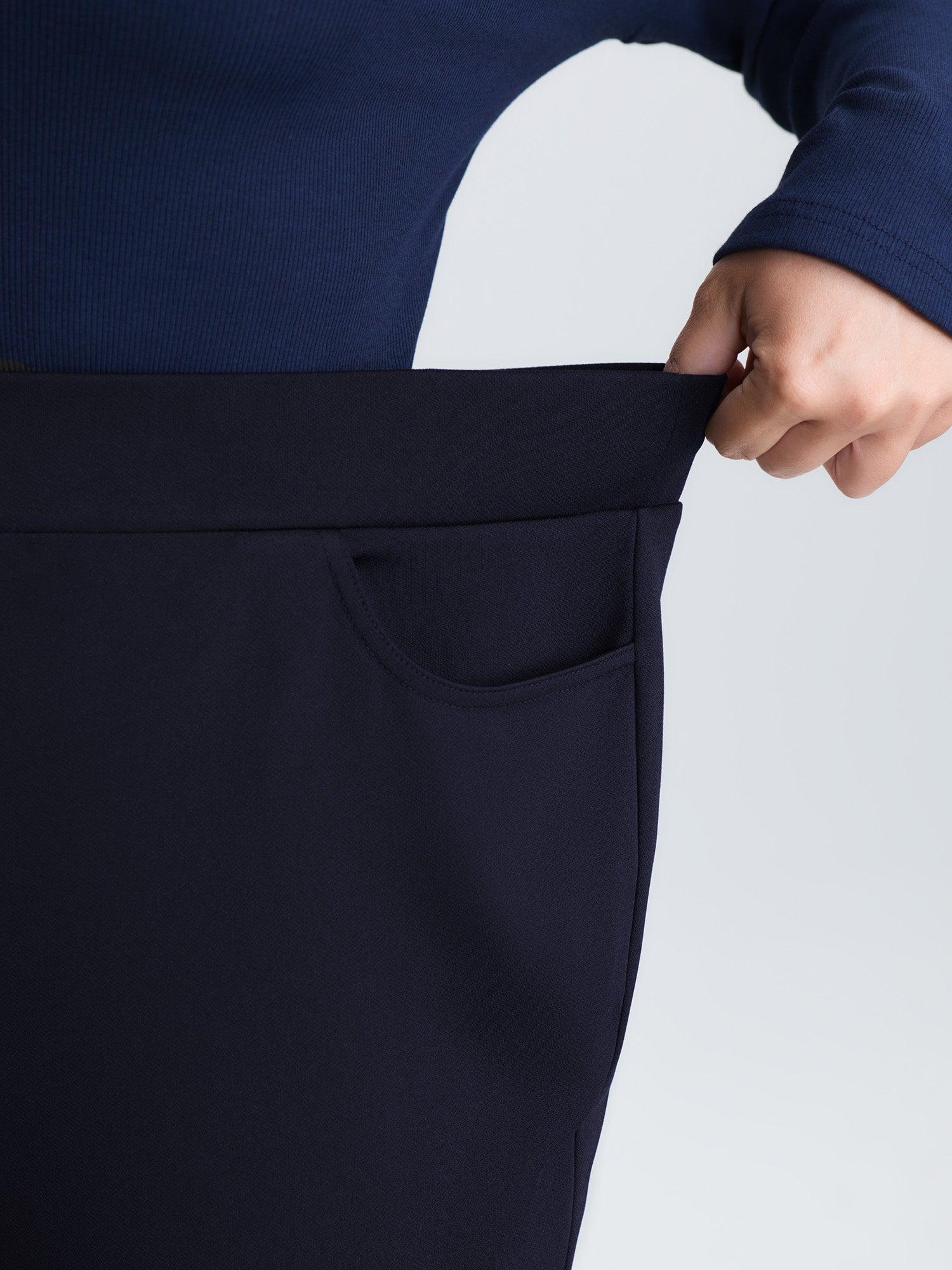 Ruffled Flared Hem Plain Pants Female Product Image