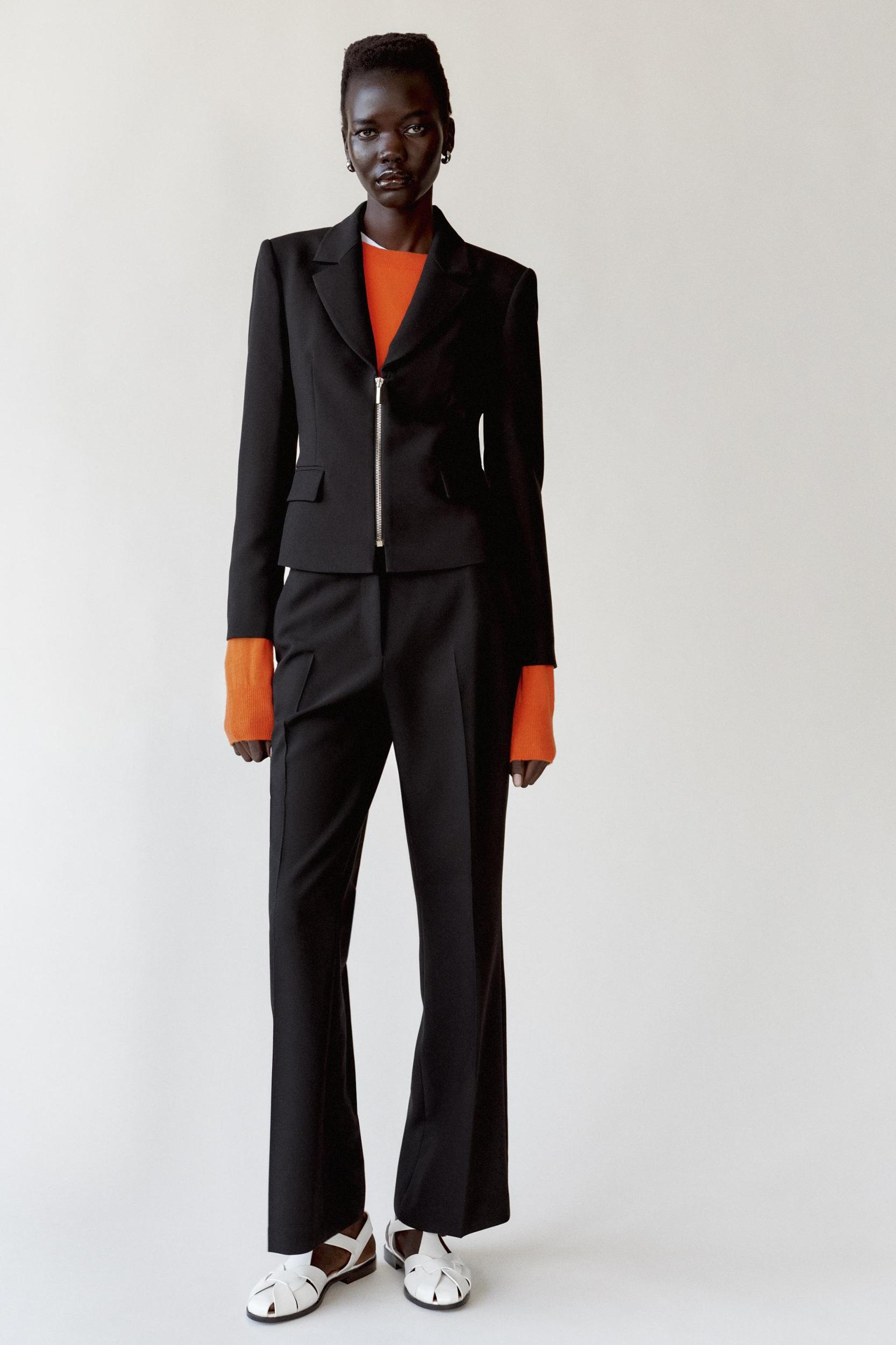 HIGH-WAISTED BOOTCUT PANTS Product Image