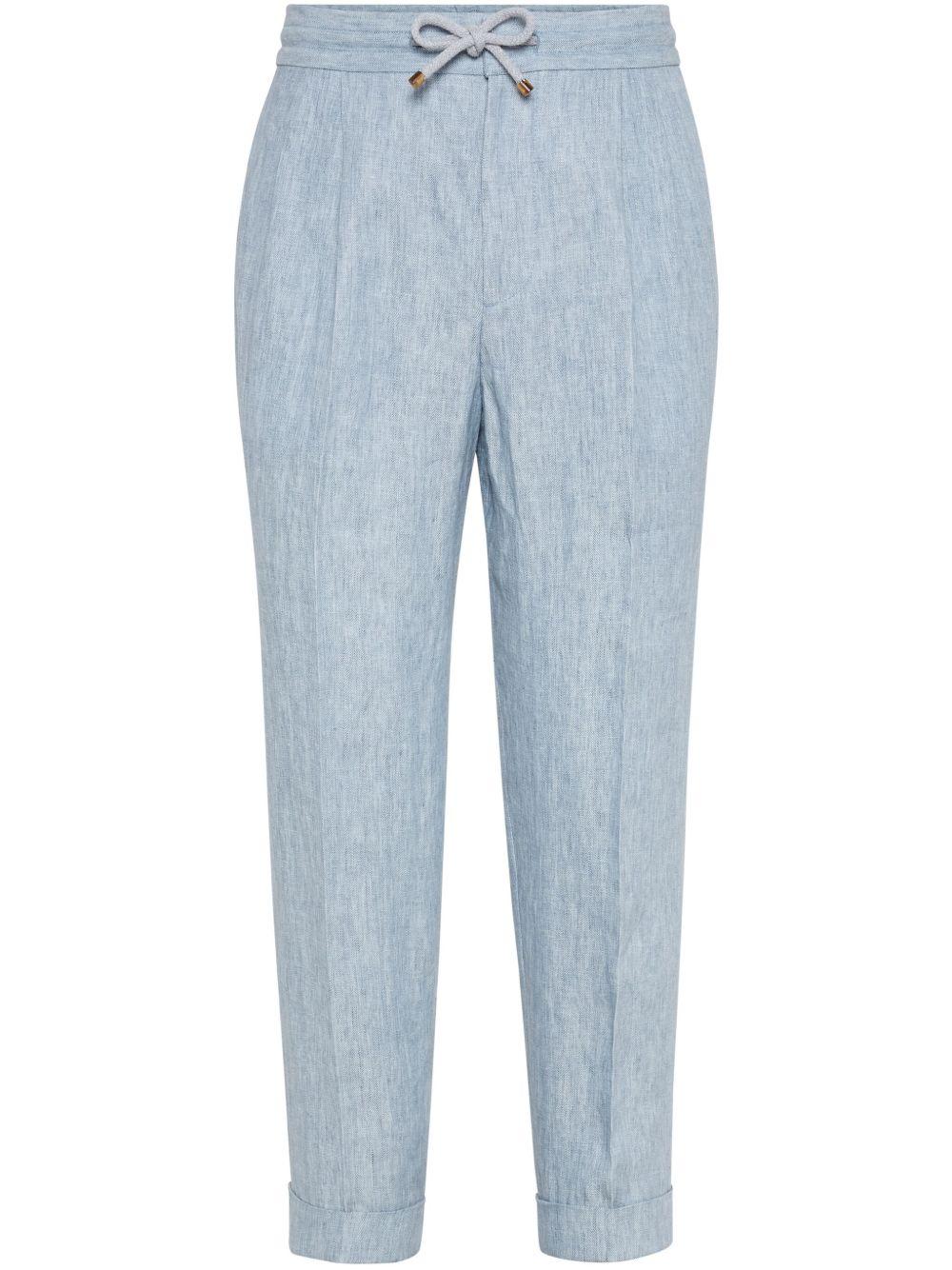 pleated linen trousers Product Image