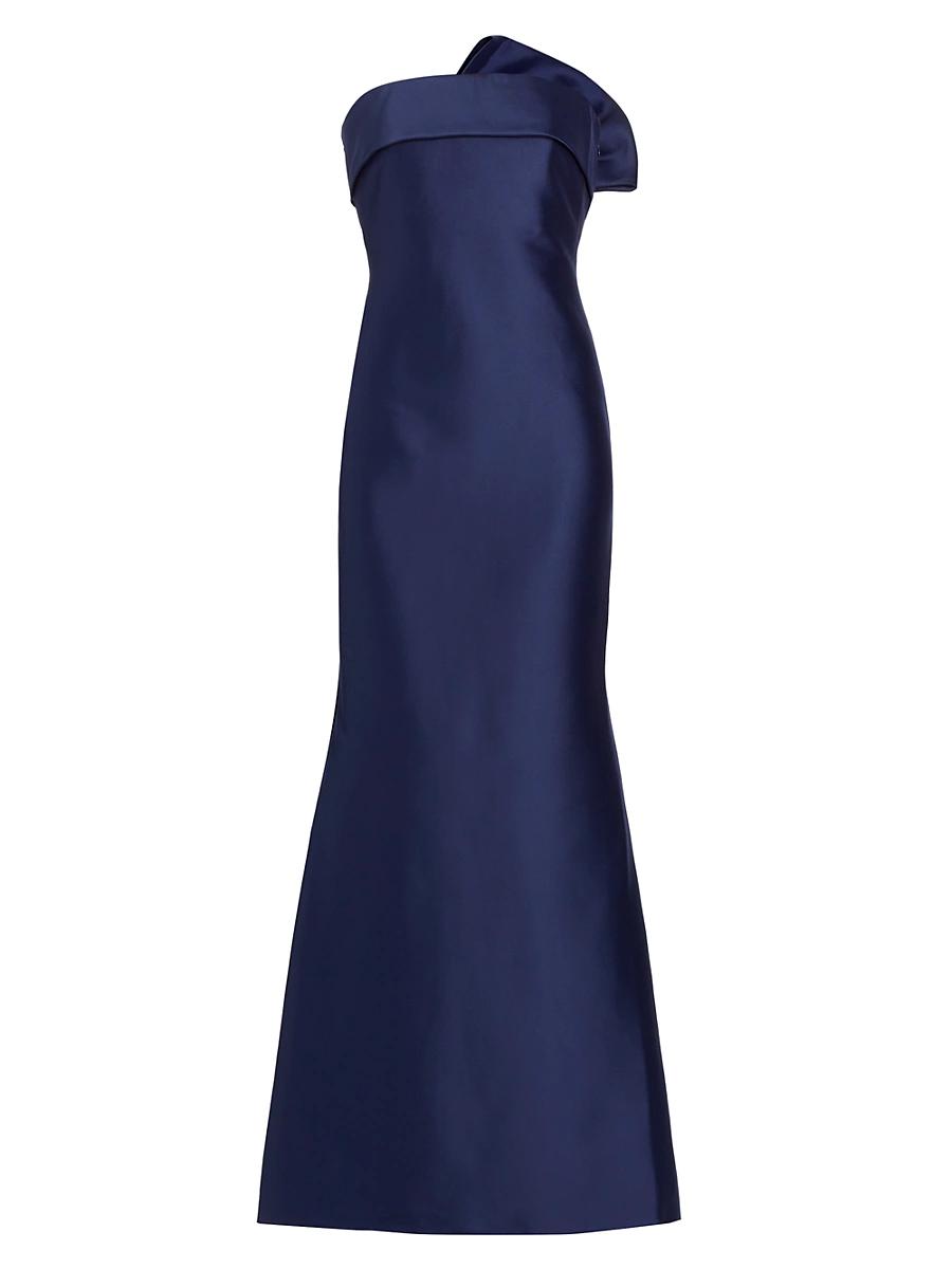 Womens Satin Strapless Gown Product Image