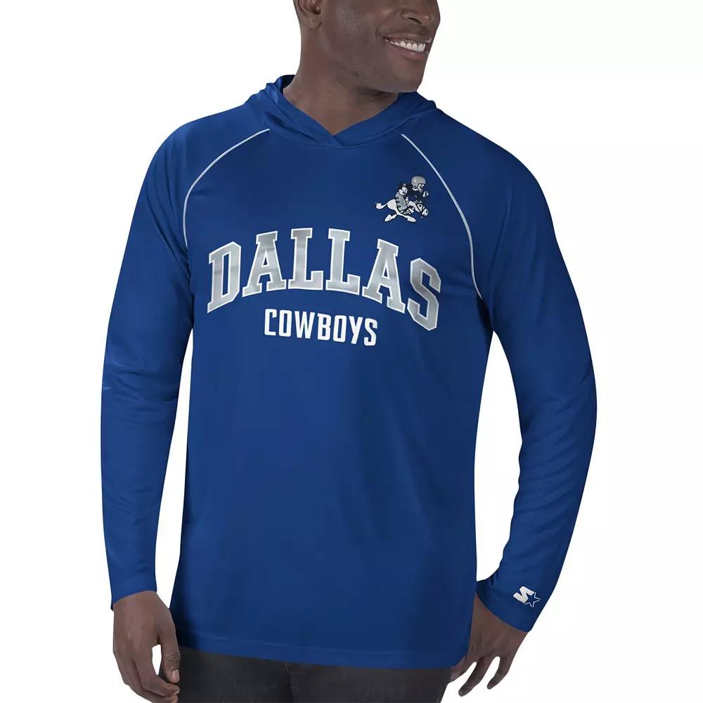 Men's G-III Extreme Royal Dallas Cowboys Throwback Long Sleeve Hoodie T-Shirt,  Product Image
