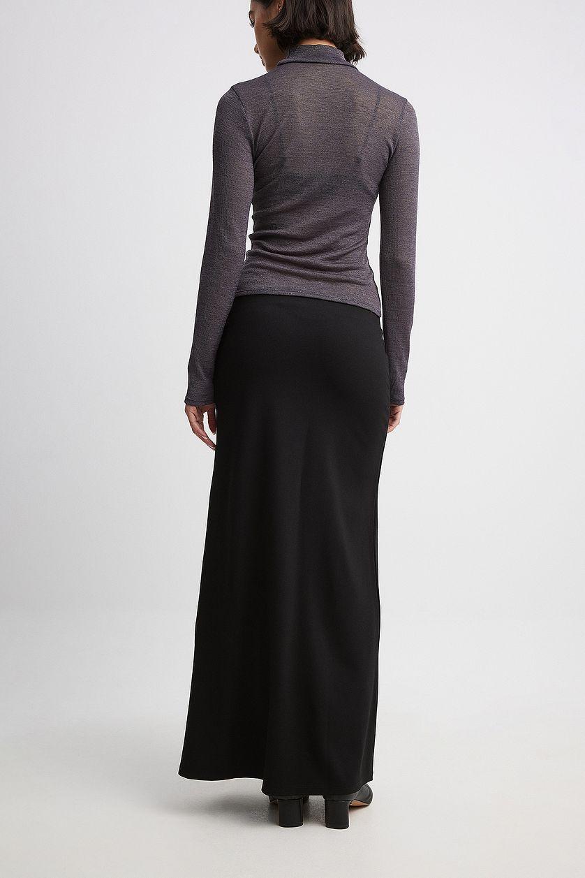 Jersey Low Waist Maxi Skirt Product Image