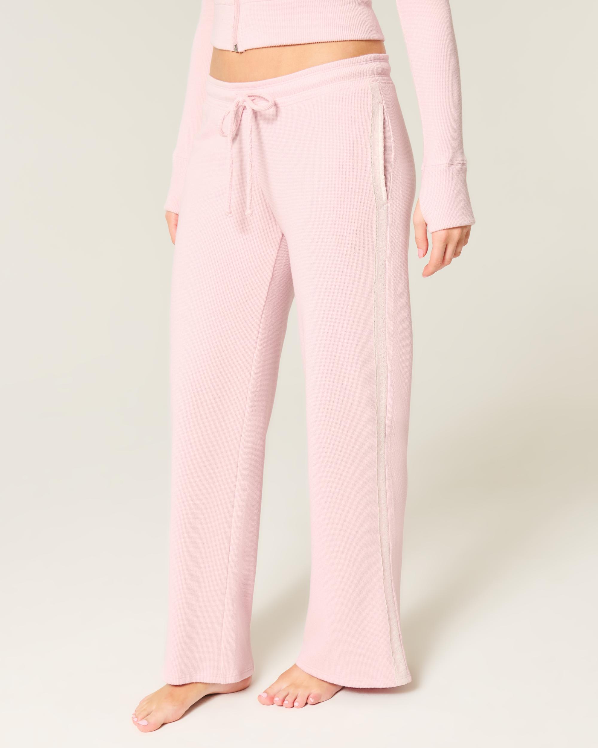 Gilly Hicks Waffle Lace Straight Pants Product Image