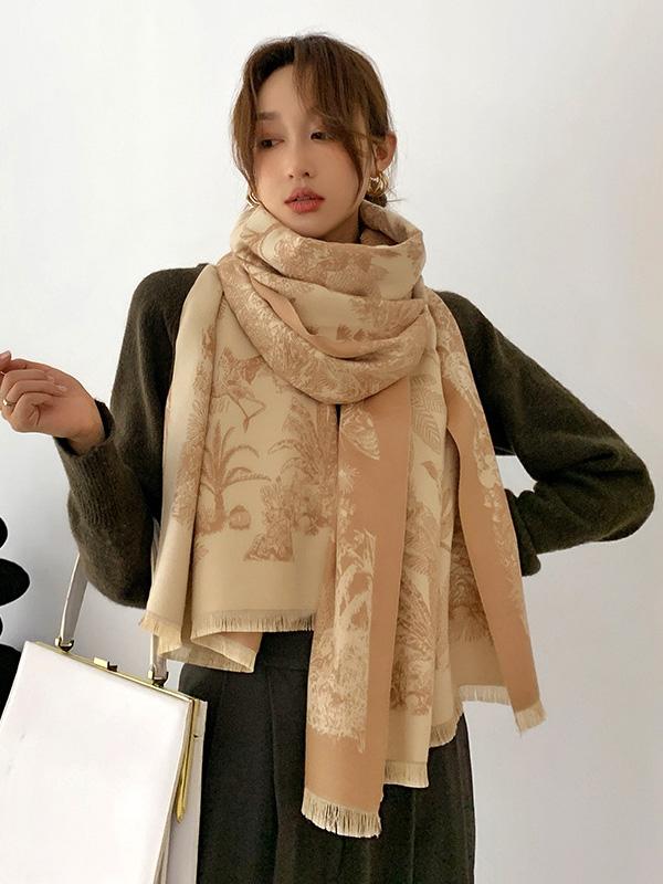 Imitation Cashmere Shawl Printed Warm Scarf Product Image