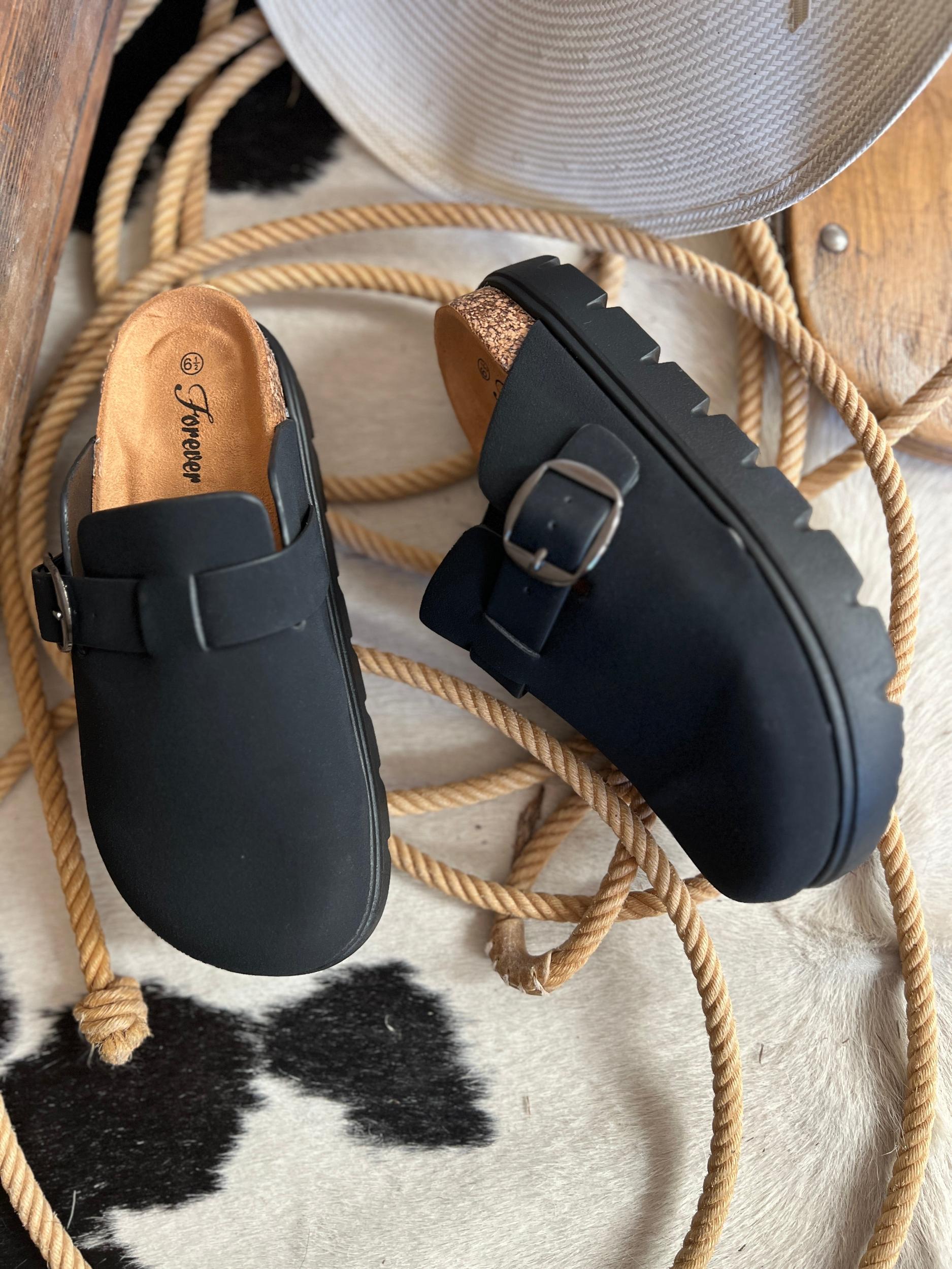 On Top Of The World Clogs- Black Product Image