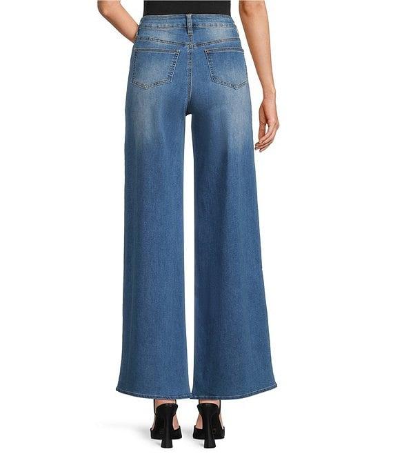 Sugarlips Jeanie Stretch Denim High Waist Wide Leg Jeans Product Image