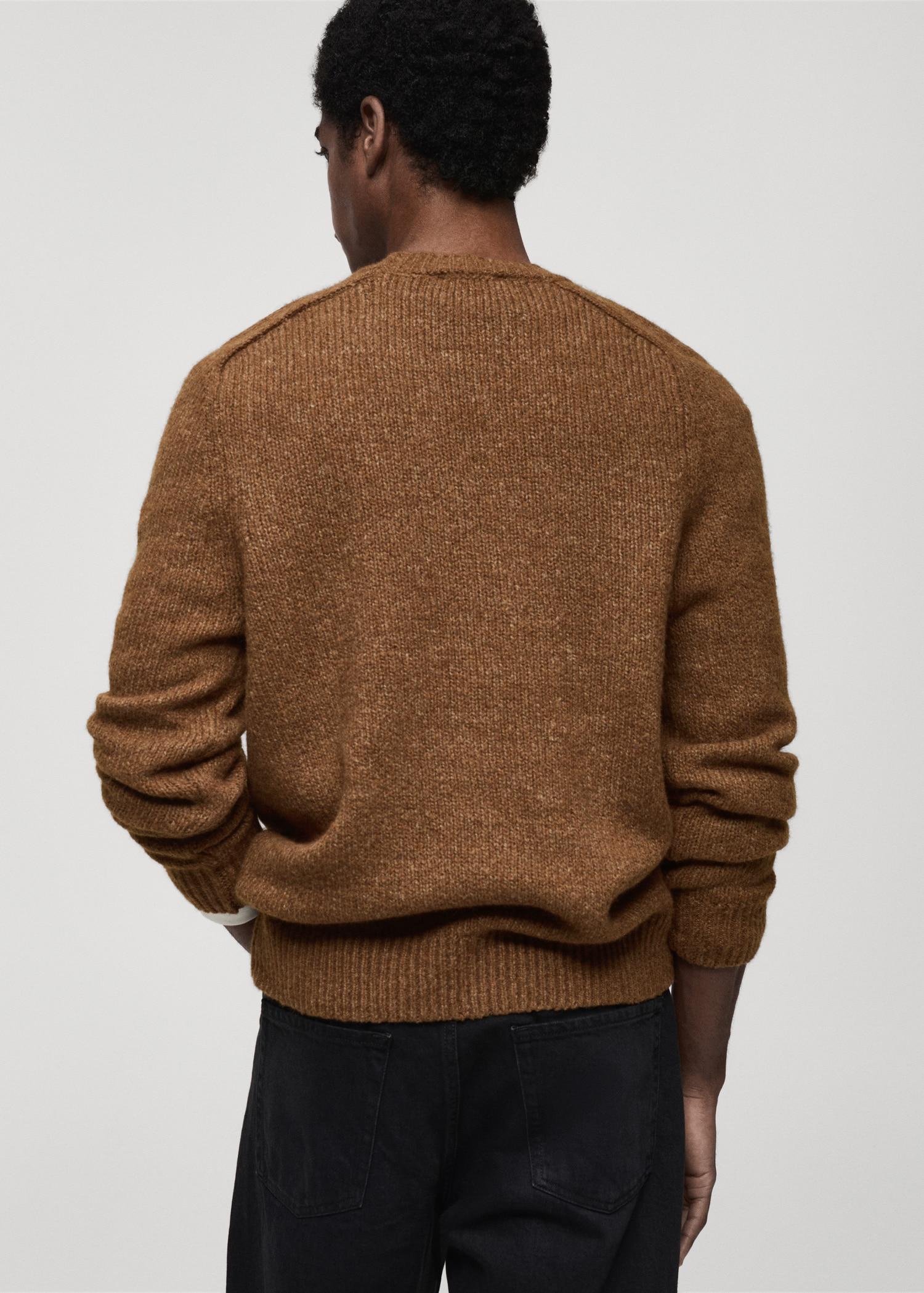 Wool and cotton-blend knitted sweater - Men | MANGO USA Product Image