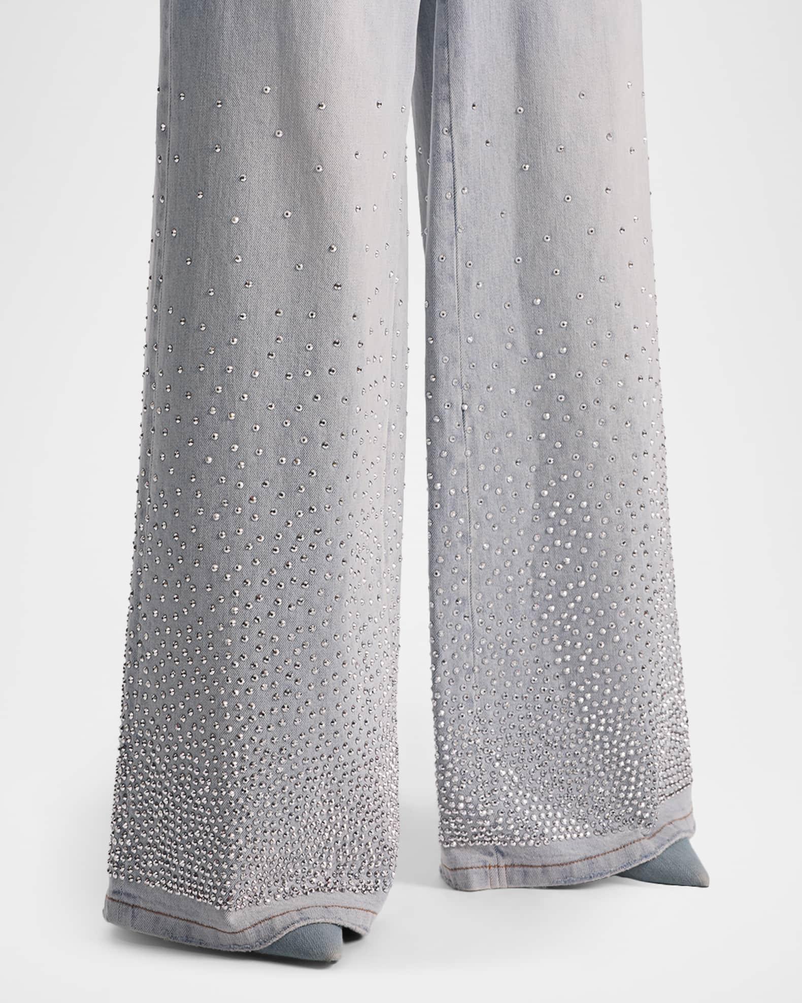 Amazing Embellished Wide-Leg Jeans Product Image