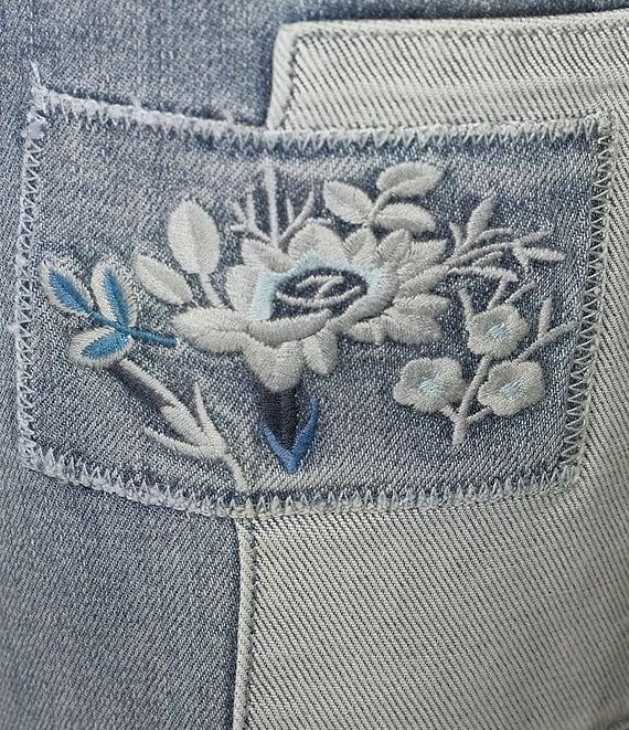 NYDJ Margot Lift Tuck® Embroidered Patch Cropped Girlfriend Jean Product Image