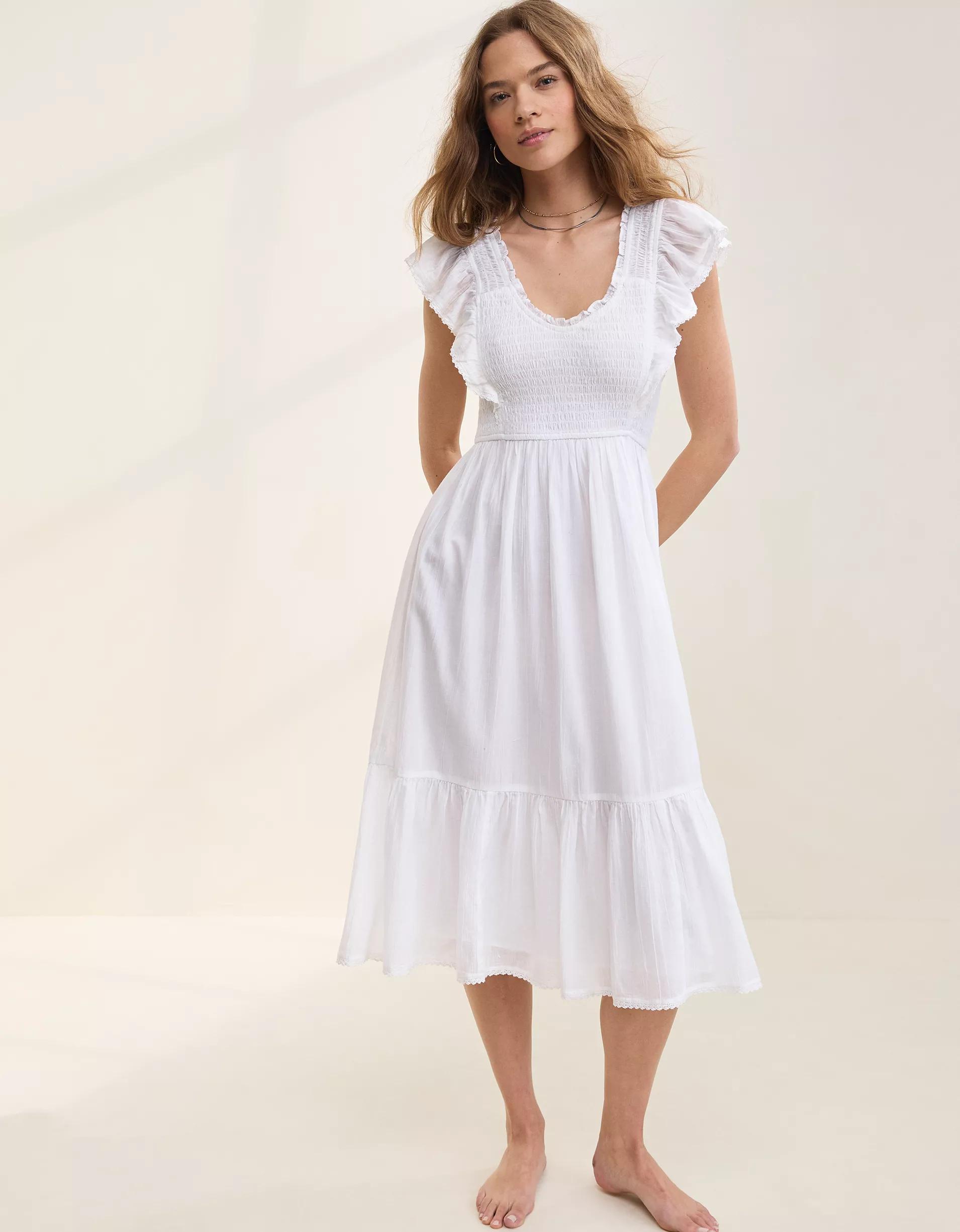 Aerie Ruffle Maxi Dress Product Image