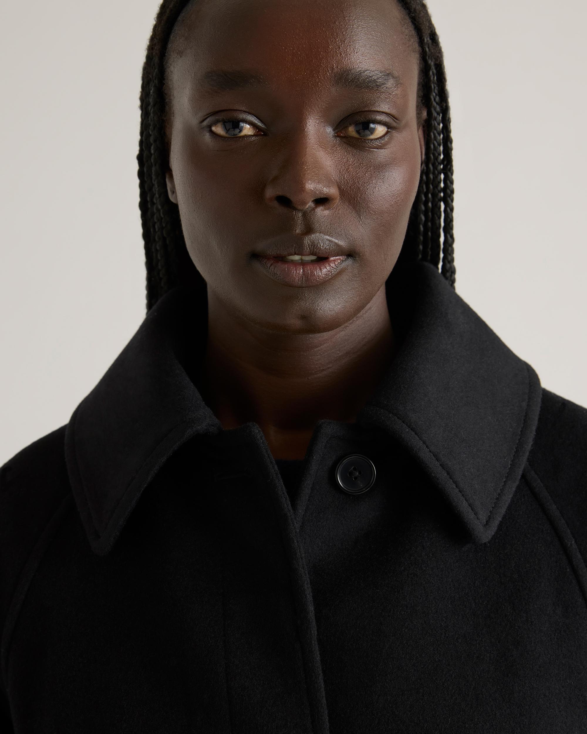 Quince | Women's Italian Wool Belted Point Collar Coat Size XL, Wool/Nylon Product Image