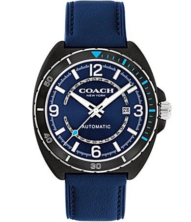 COACH Mens Charter Automatic Leather Strap Watch Product Image