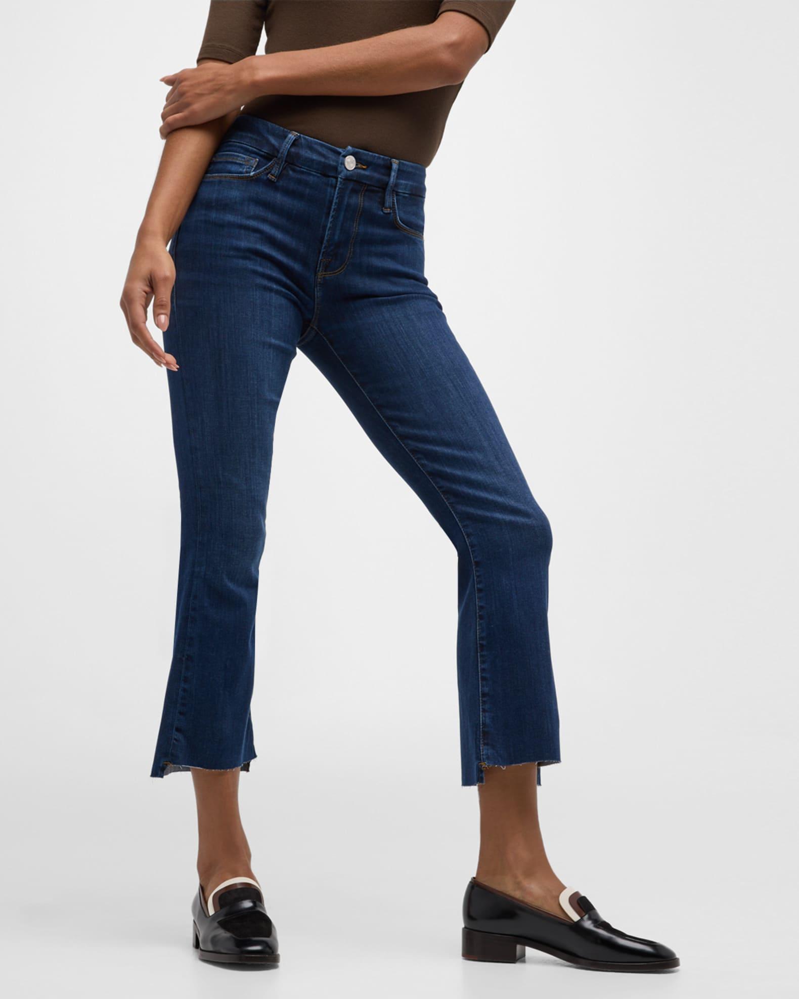Le Crop Mini Boot Raw Stagger Jeans Product Image