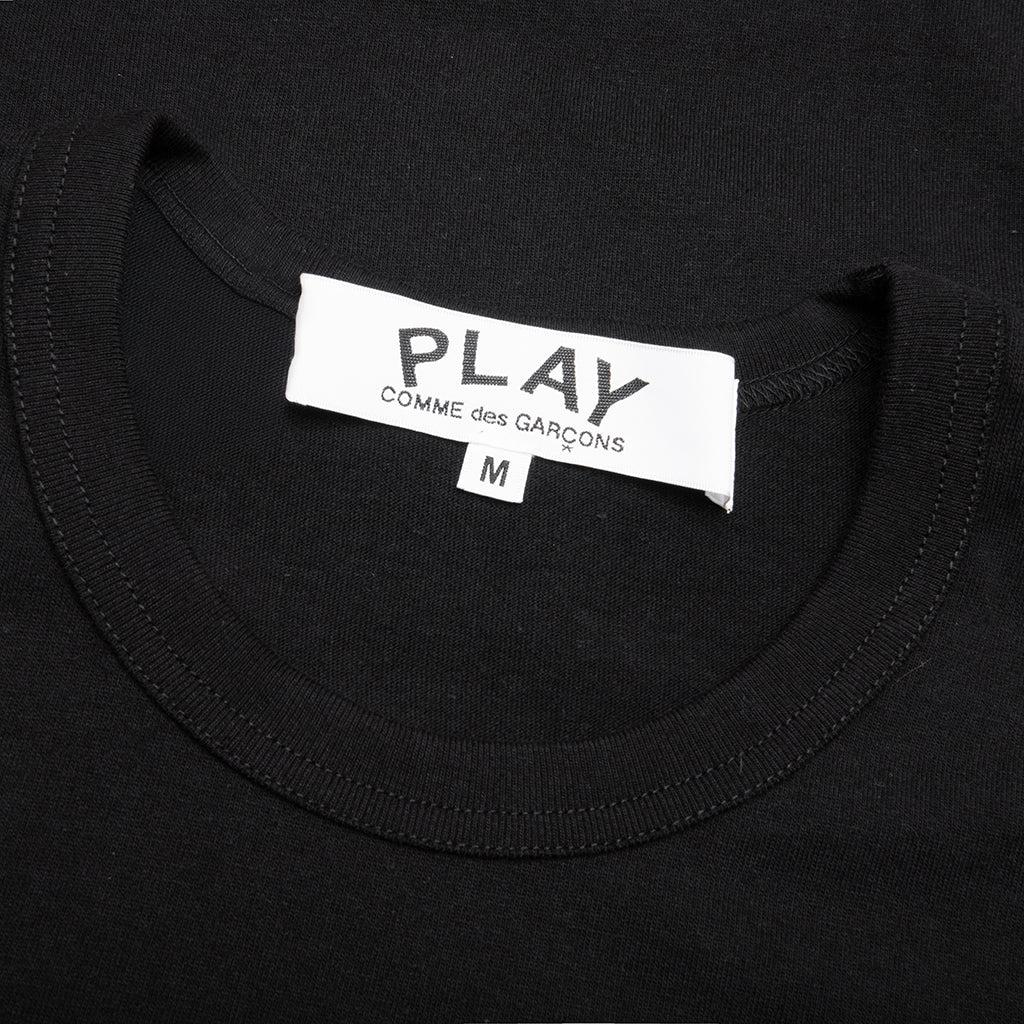 Multi Red Heart Logo Print T-Shirt - Black Male Product Image