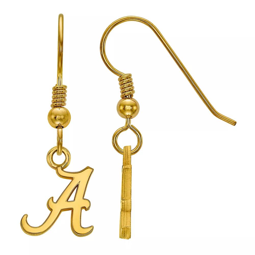 LogoArt 14k Gold over Silver Alabama Crimson Tide Drop Earrings, Women's, Size: 28 mm, 14k Gold Plated Product Image