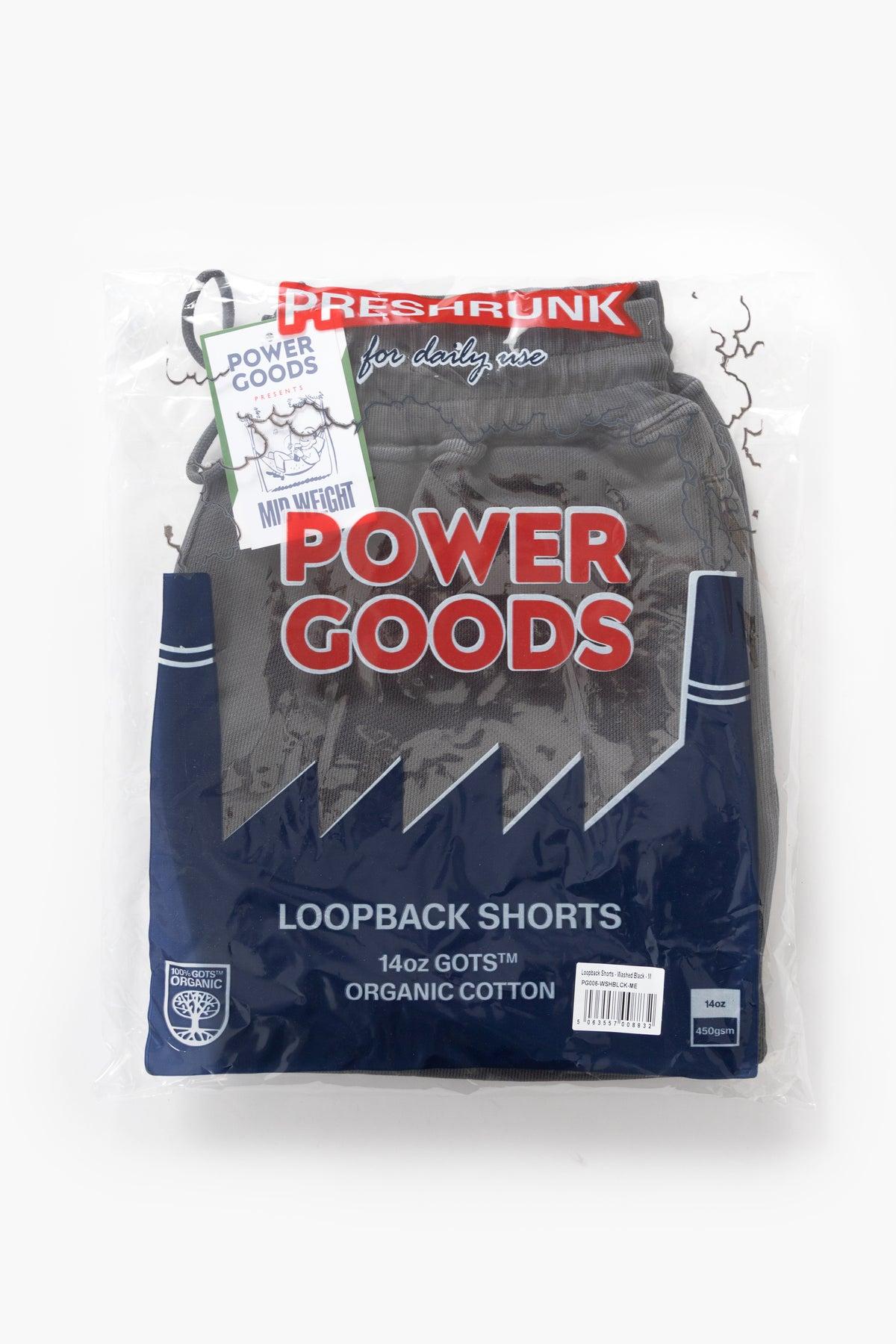 Power Goods - Loopback Sweat Shorts - Washed Black Product Image