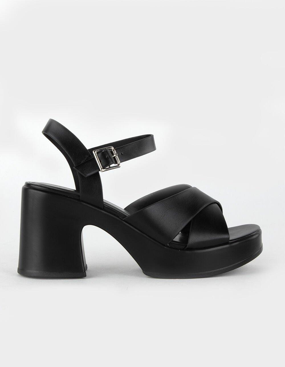 SODA Touch Womens Platform Heel Sandals - BLACK Product Image