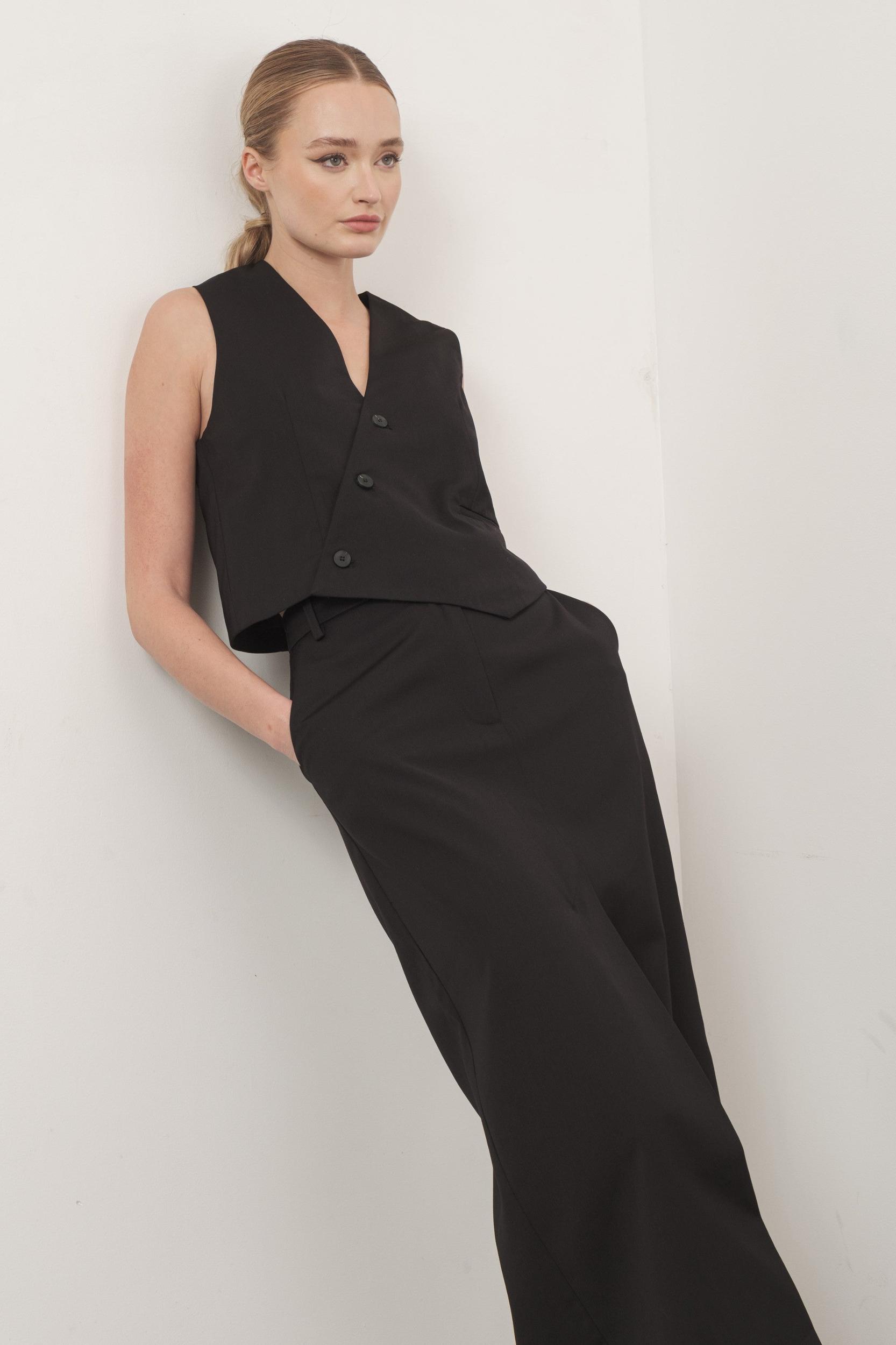 Asymmetrical Button Vest Product Image