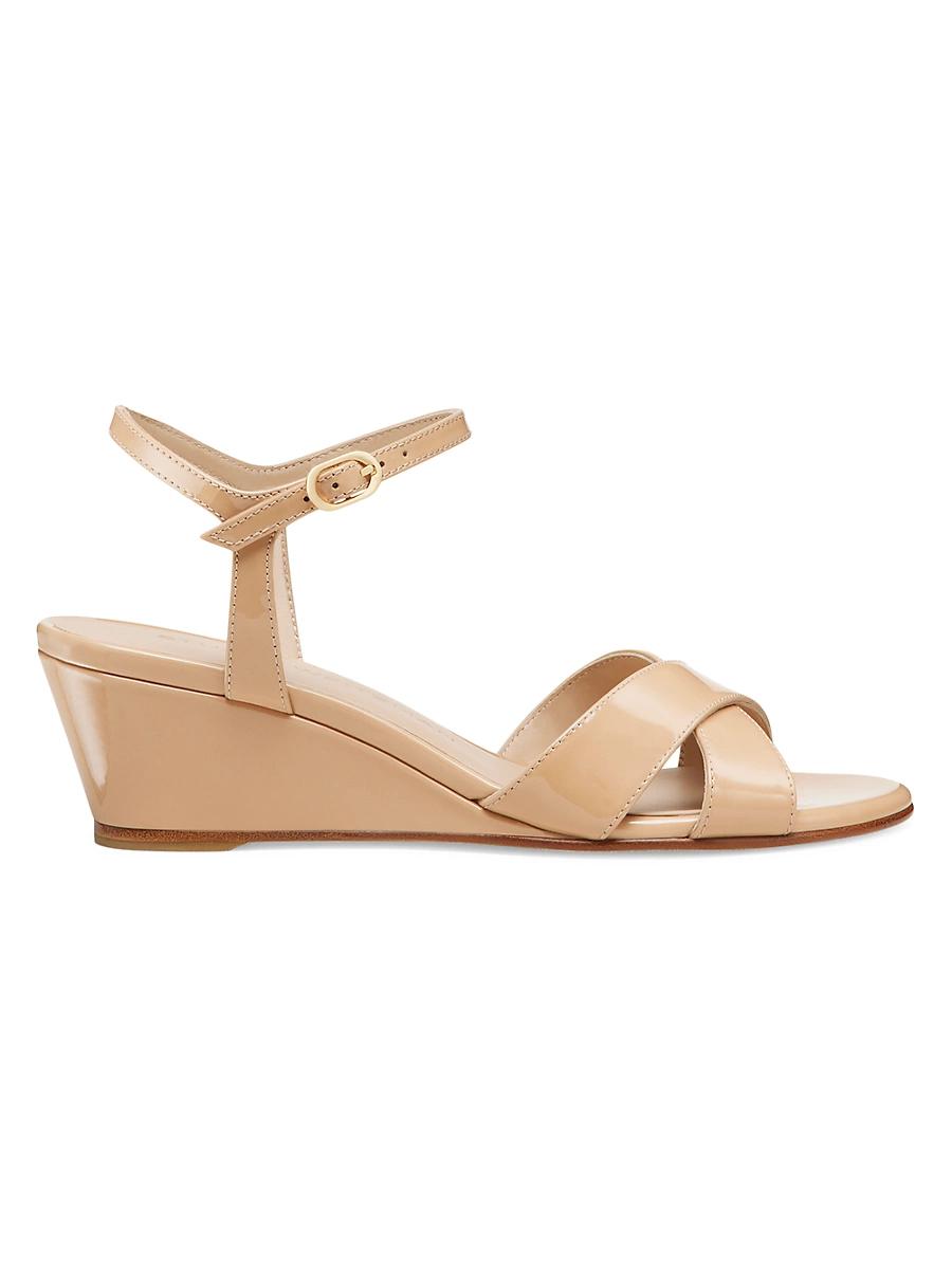 Womens Dayna Demi Patent-Leather Wedge Sandals Product Image