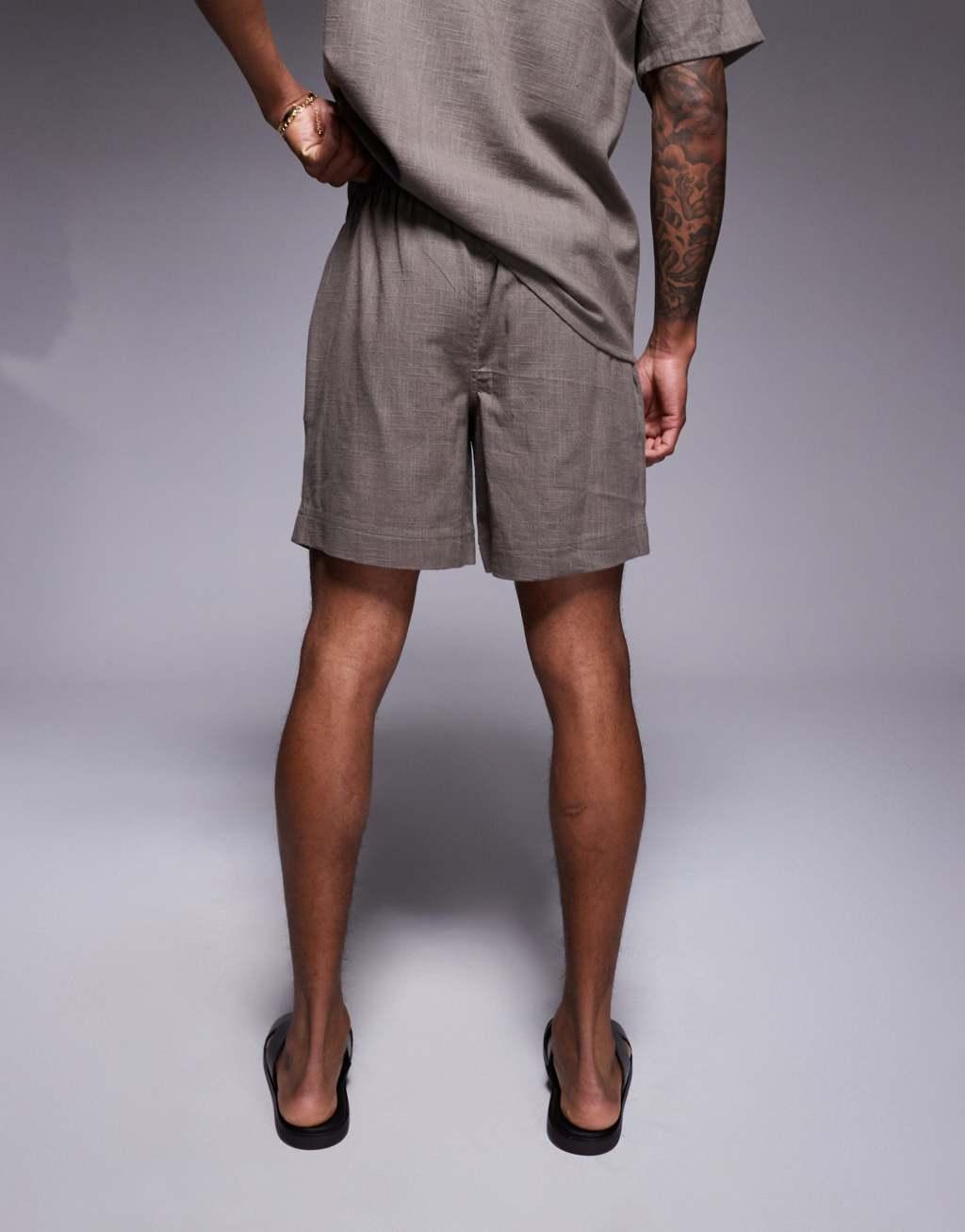 South Beach textured beach short in gray - part of a set Product Image