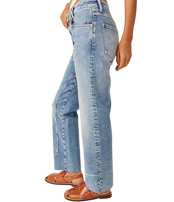 Free People Risk Taker High Rise Straight Leg Jeans Product Image