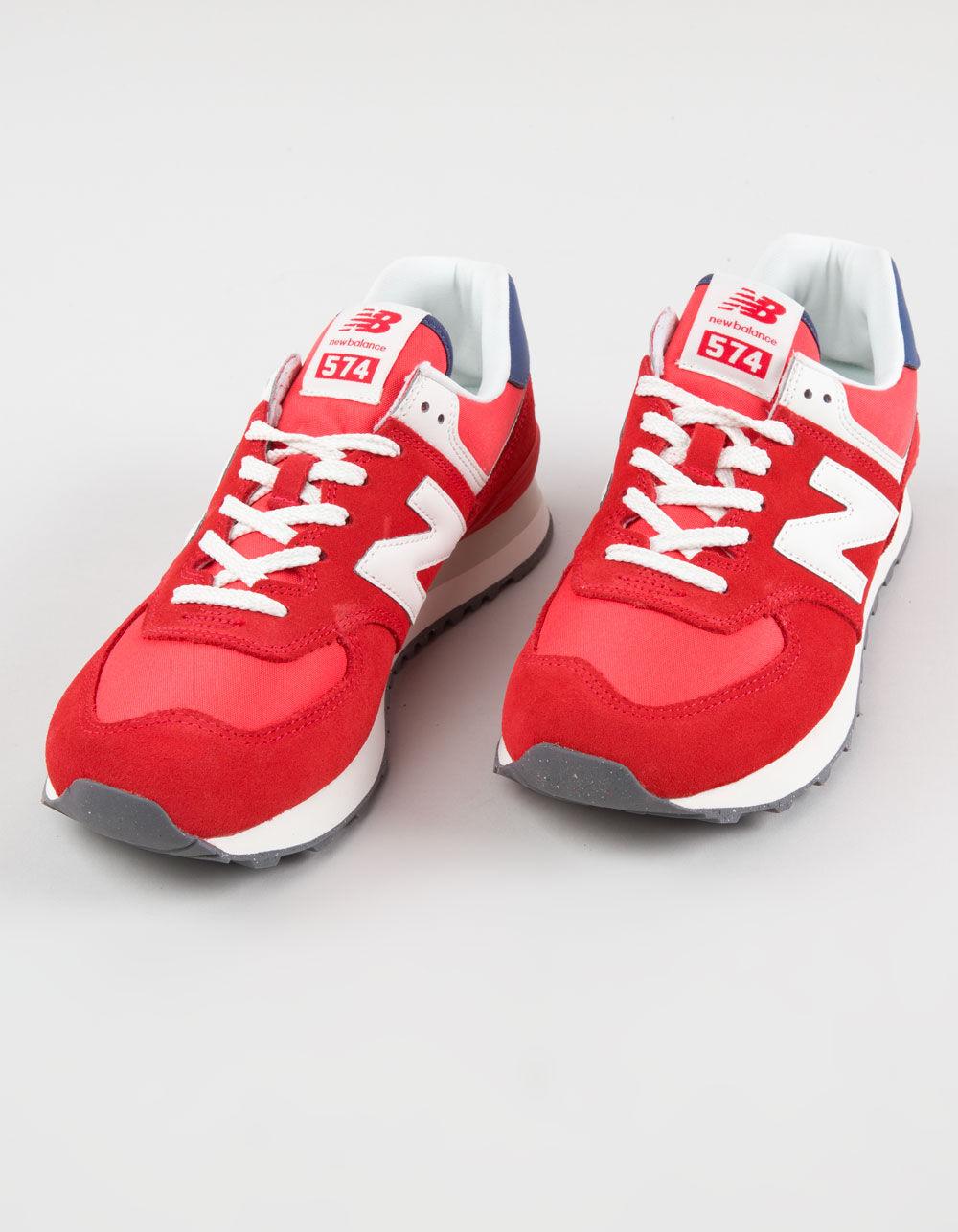 NEW BALANCE 574 Womens Shoes - RED/WHITE Product Image