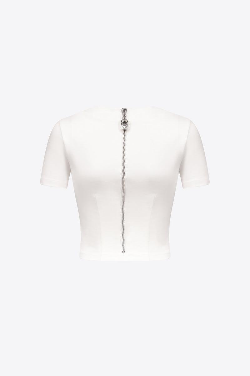 Zipper Bustier Cup T-Shirt Product Image