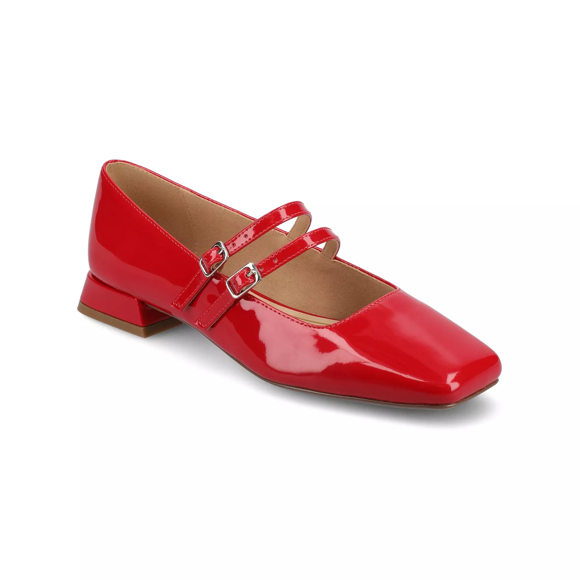 Journee Gredah Double Buckle Women's Mary Jane Dress Flats,  Product Image