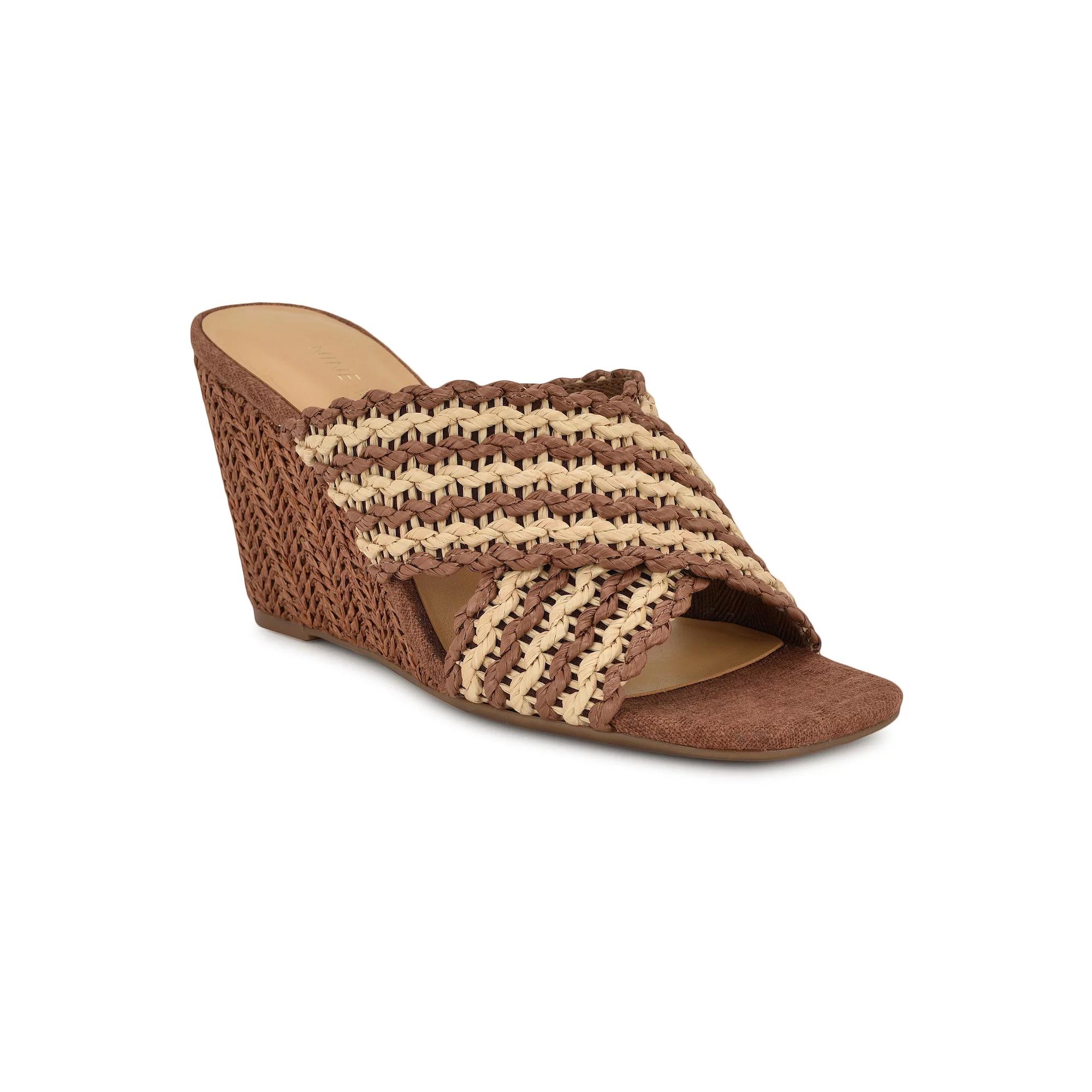 Nine West Novela Women's Slip-On Wedge Sandals, Size: 12, Silver Product Image