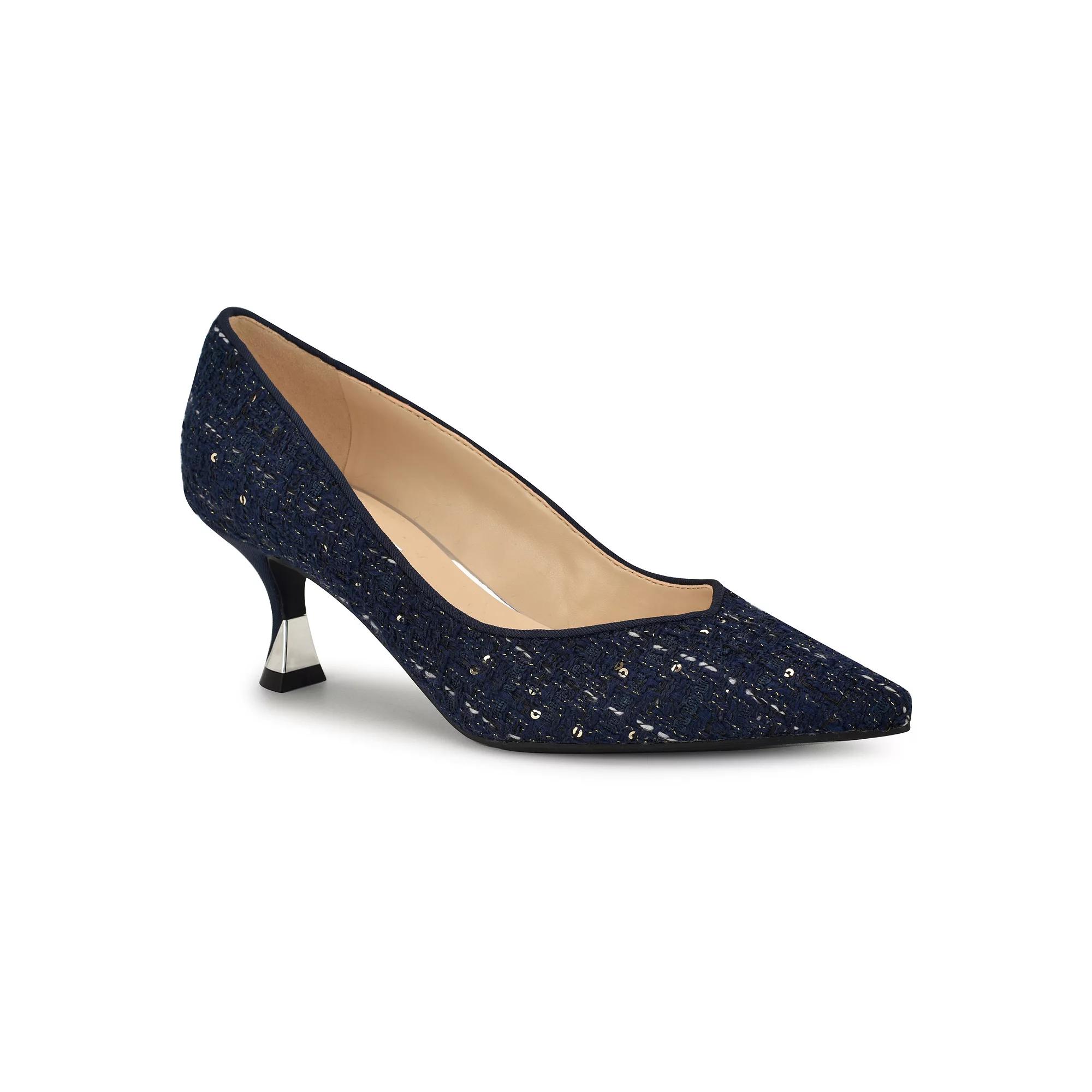 Nine West Andes Women's Dress Pumps, Size: 7.5, Dark Blue Tweed Product Image