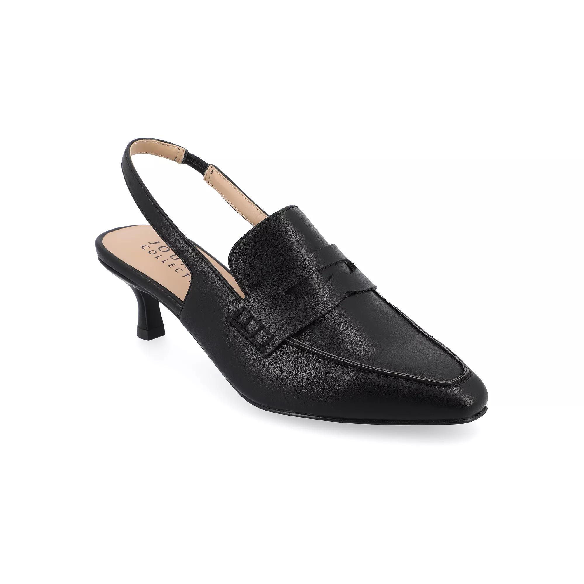 Women's Journee Amory Kitten Heel Sling Back Loafer Style Pumps,  Product Image
