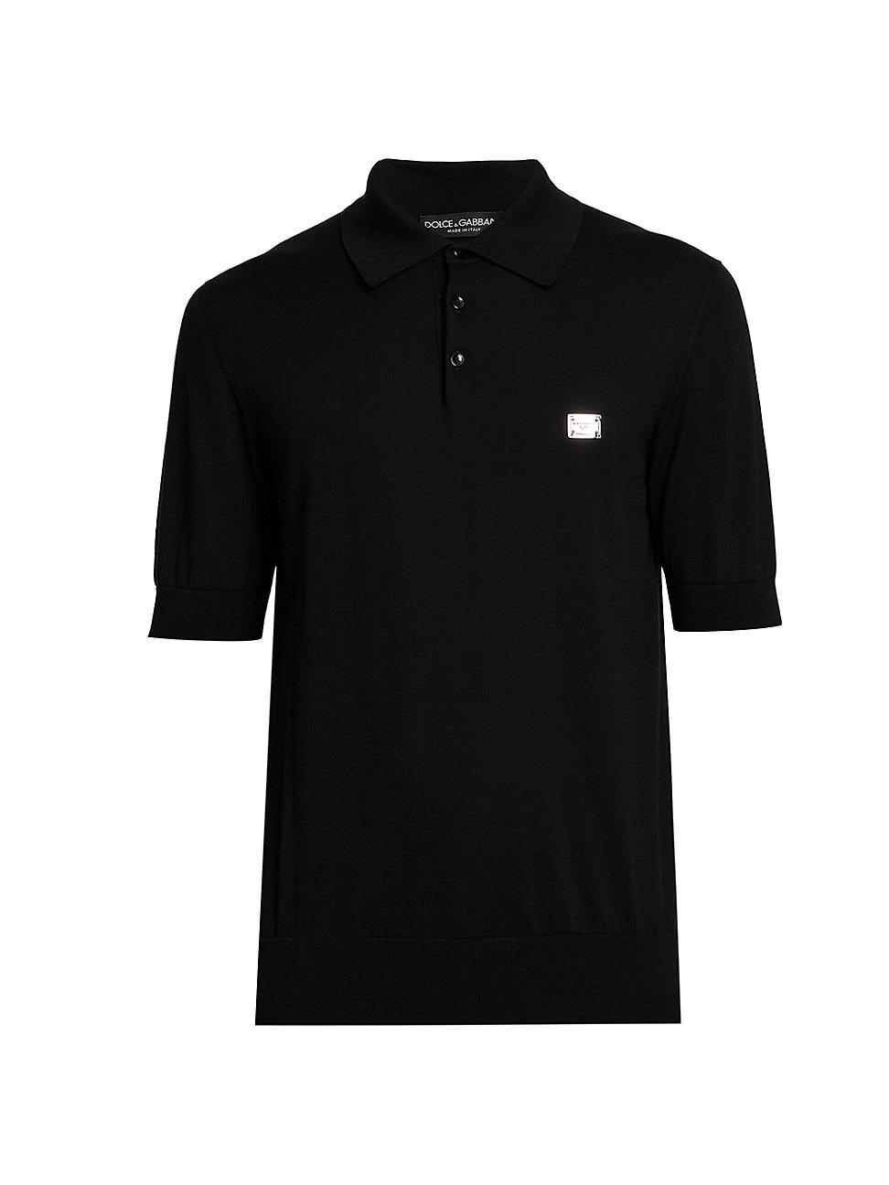 Mens Cotton Knit Polo Shirt Product Image