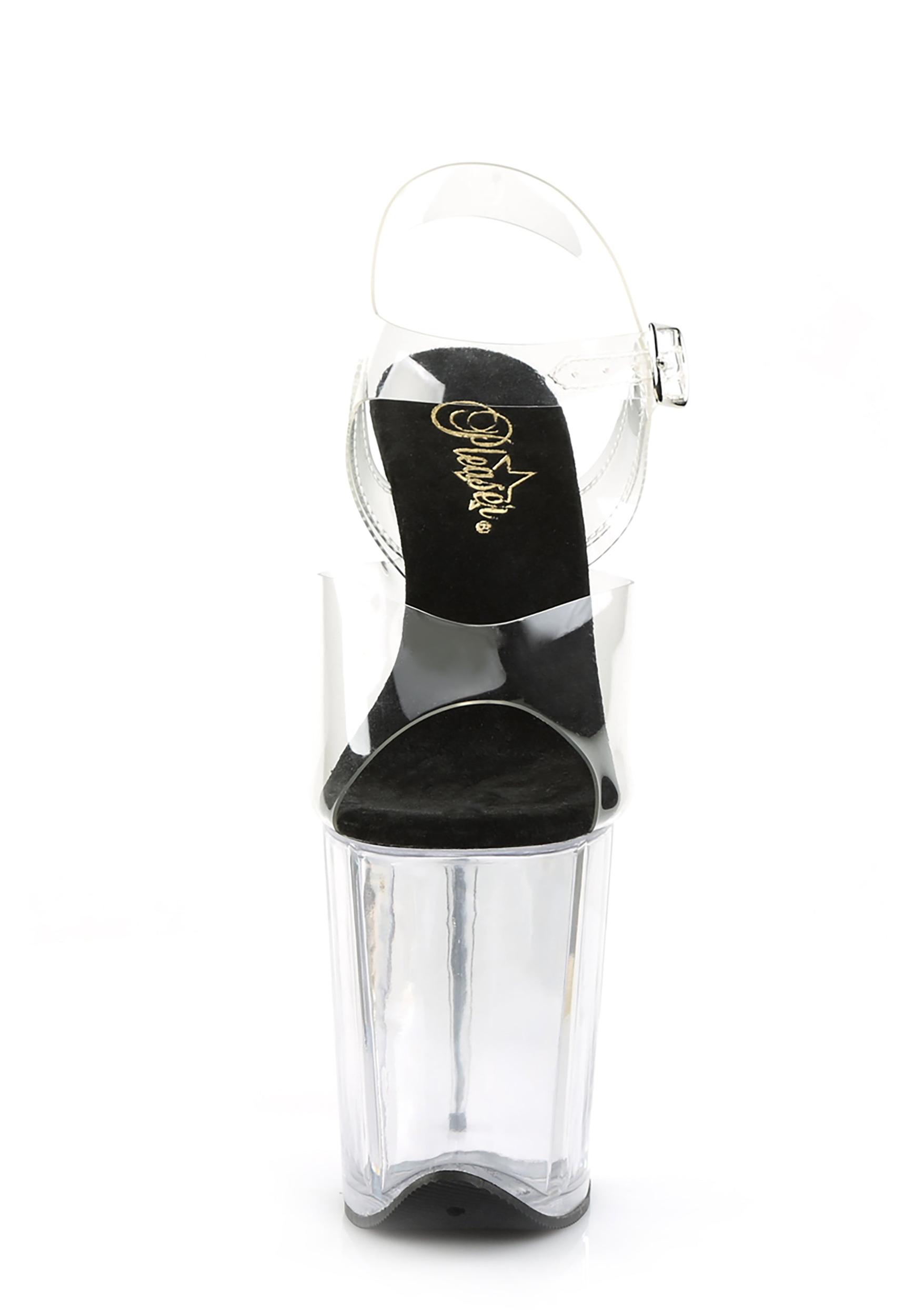 Pleaser Flamingo 808 Clear Platform Stiletto Heels Product Image