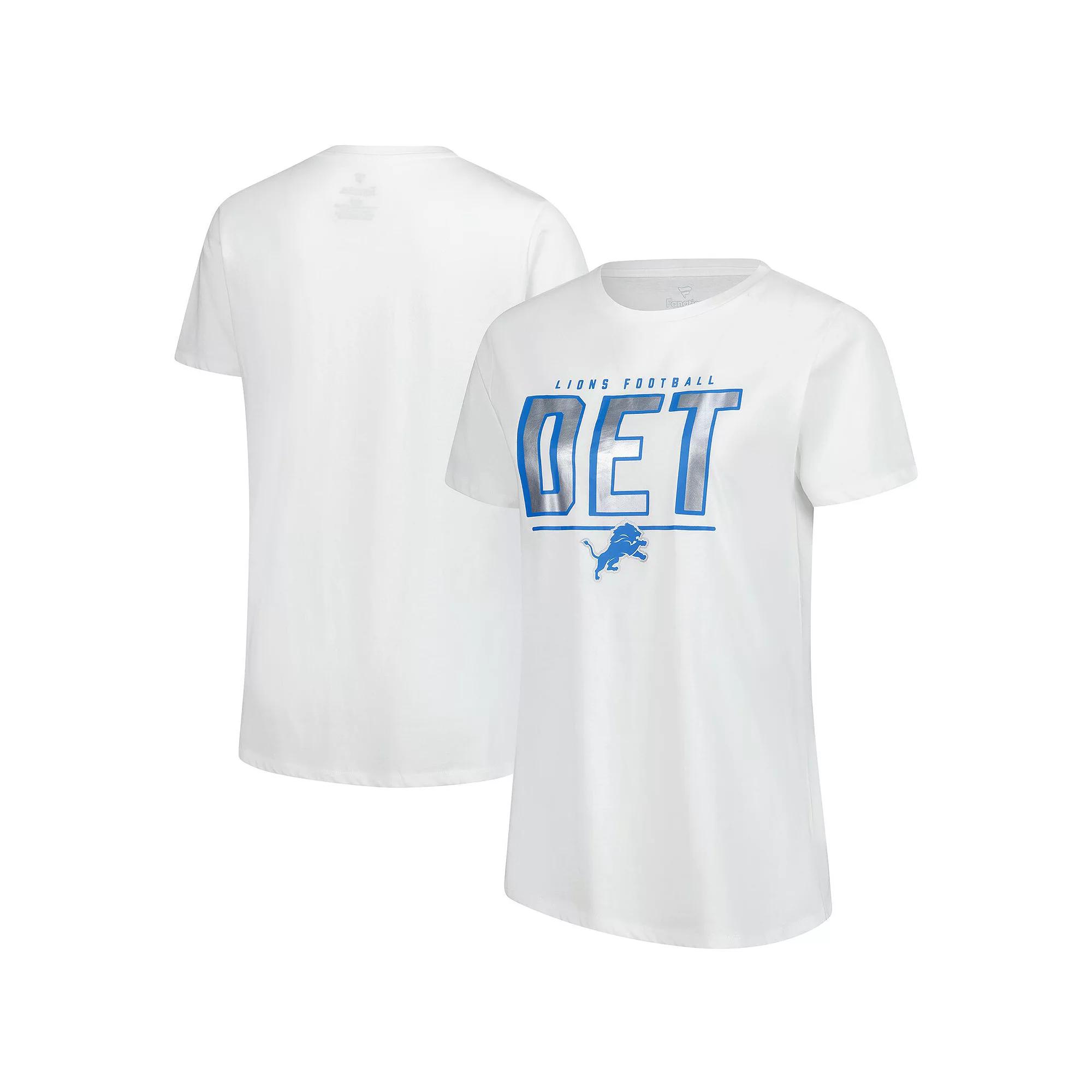 Women's Fanatics White Detroit Lions Cheerleader T-Shirt, Size: Medium Product Image