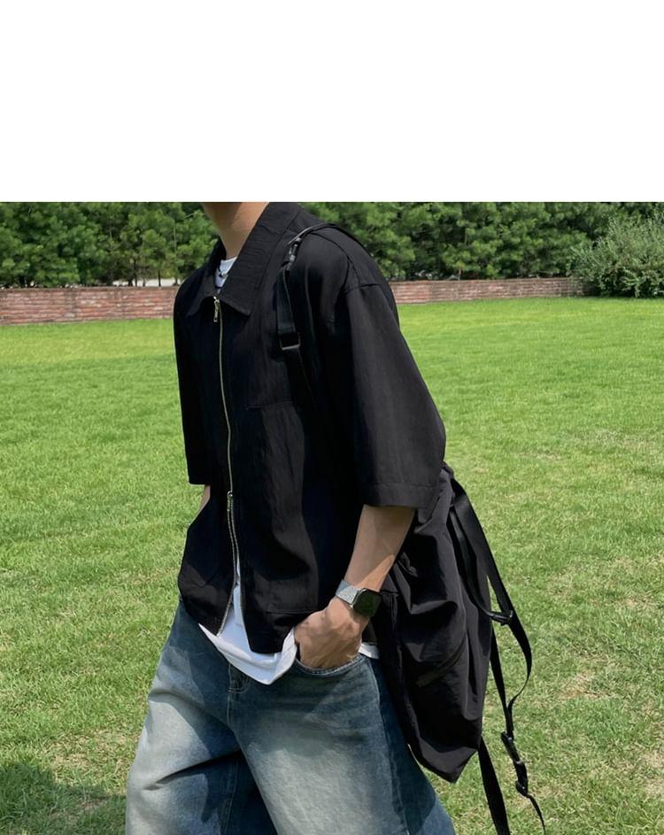 Mid Rise Washed Wide Leg Jorts Product Image