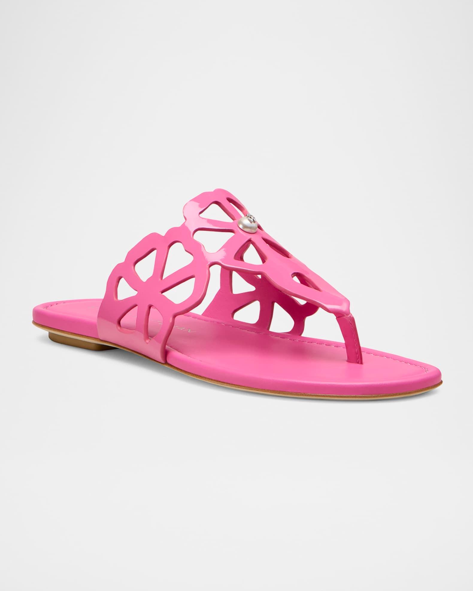 Jasmine Patent Cutout Thong Sandals Product Image
