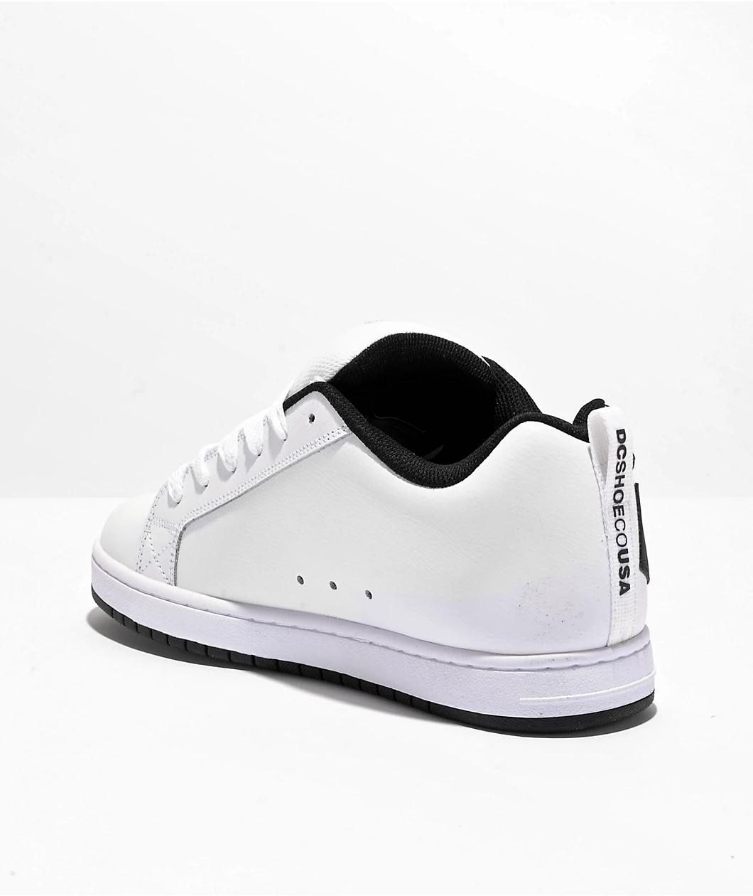 DC Court Graffik White & Black Skate Shoes Product Image