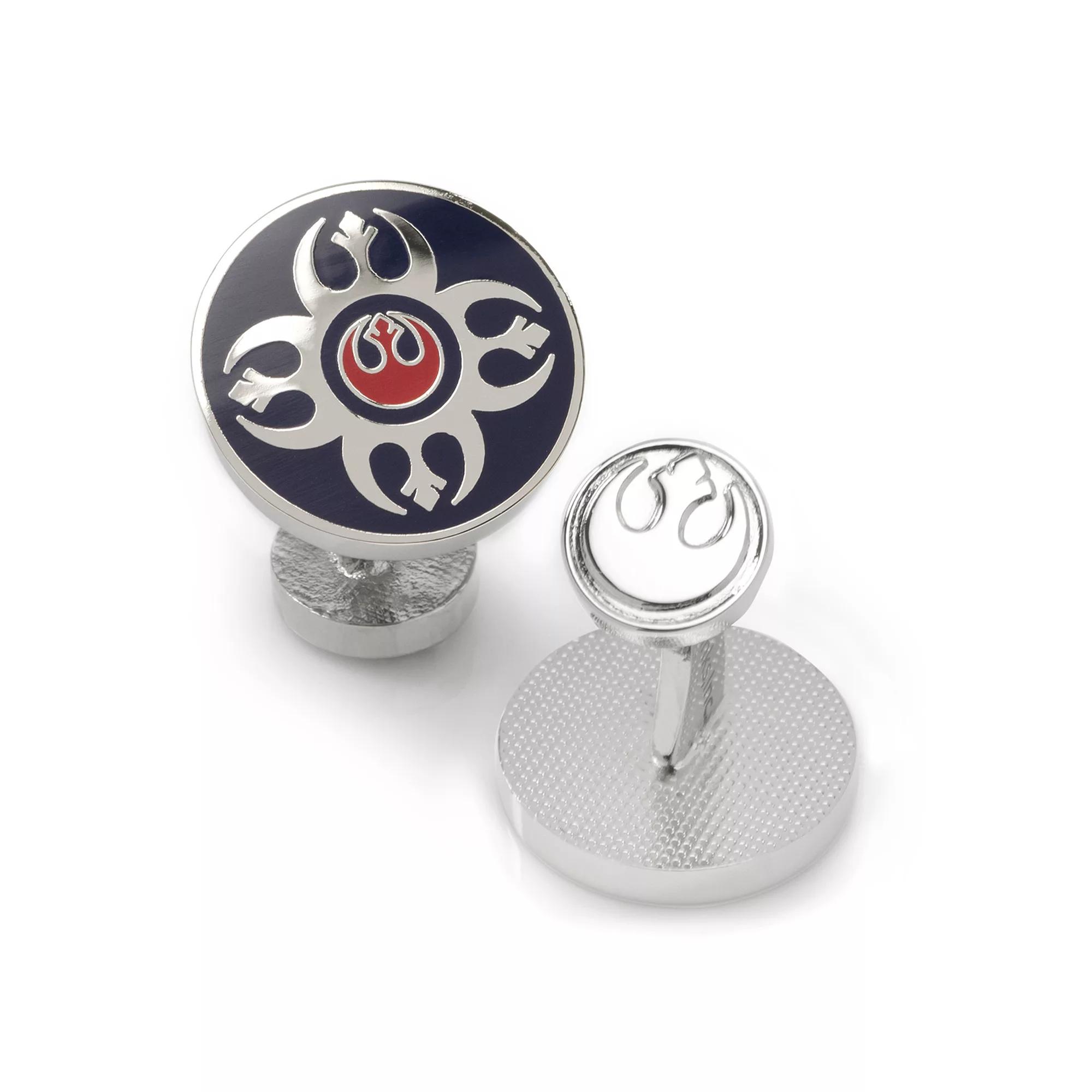 Men's Star Wars Rebel Blue Red Cuff Links, Silver Product Image