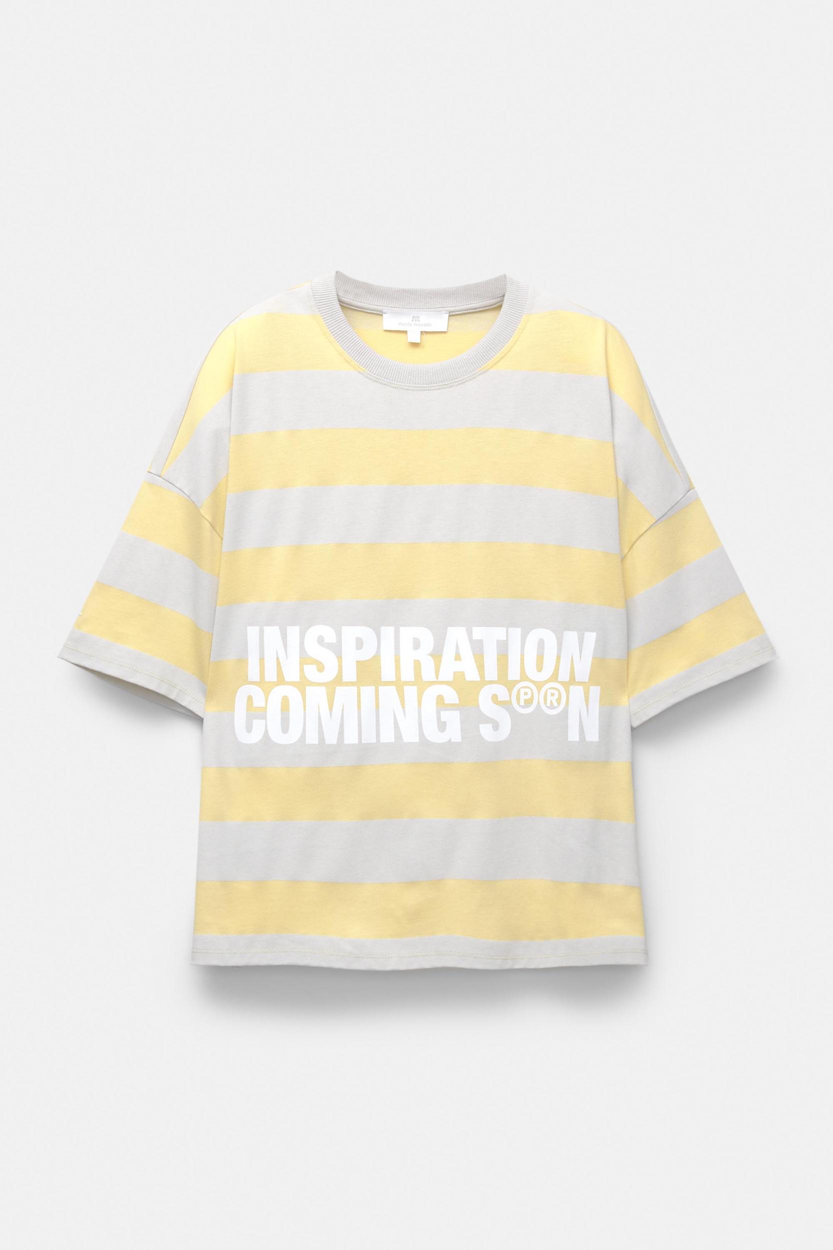Yellow striped T-shirt Product Image