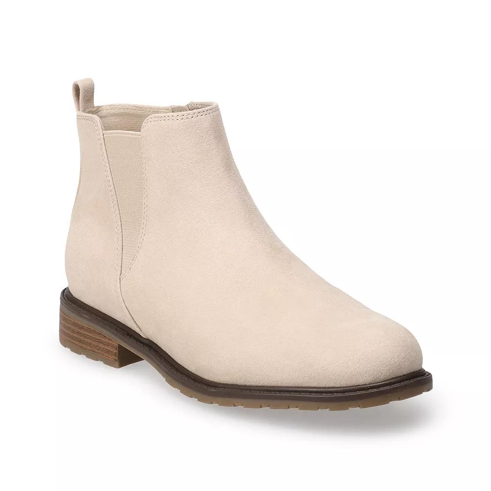 Sonoma Goods For Life® Lottie Women's Chelsea Boots, Size: 6, Ivory Product Image