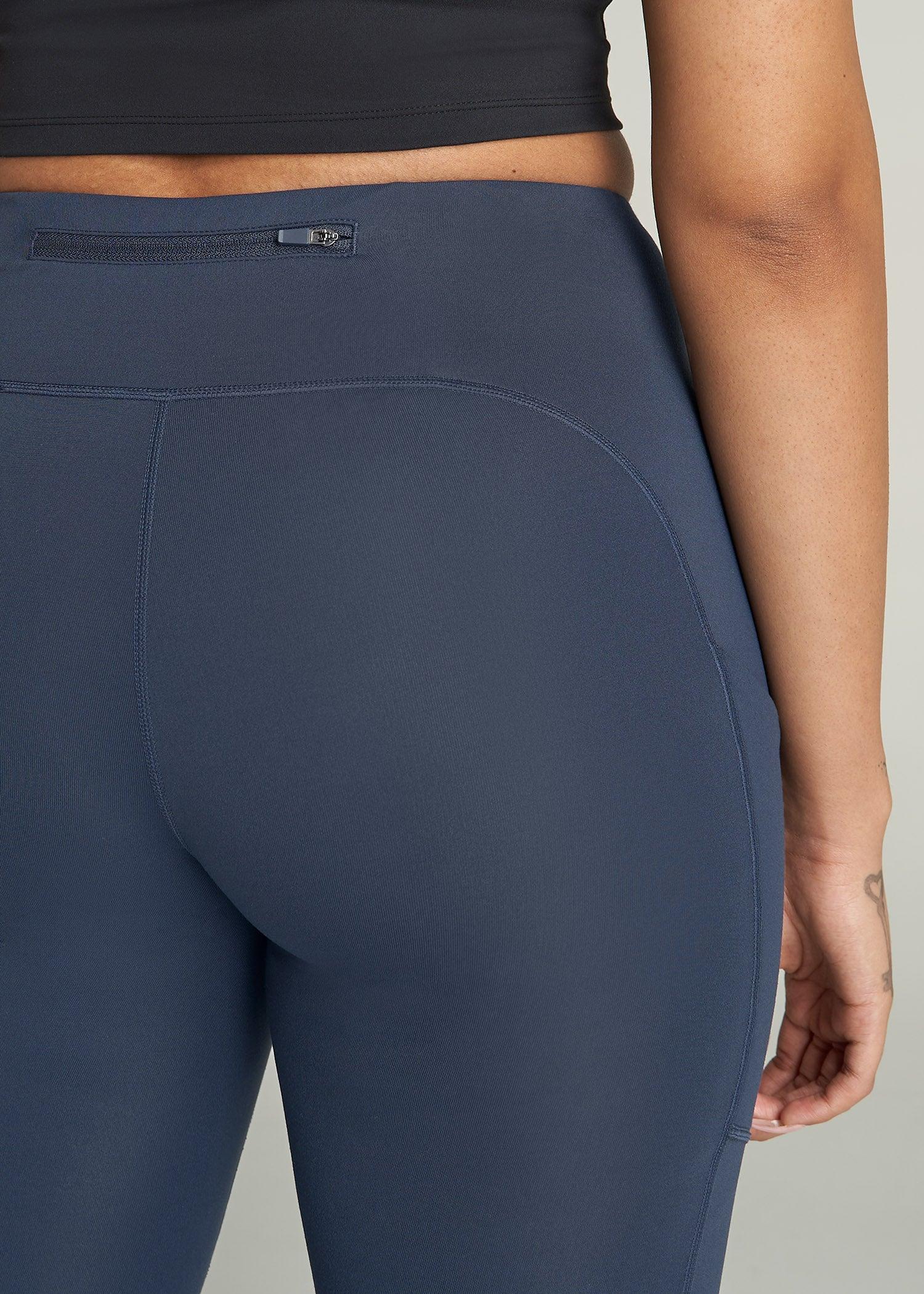Active Leggings with Pockets for Tall Women in Navy Female Product Image
