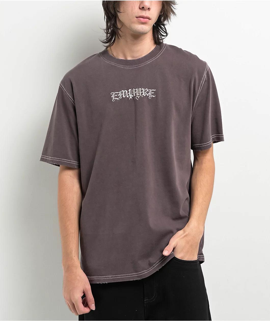 Empyre Throne Charcoal Grey Knit T-Shirt Product Image