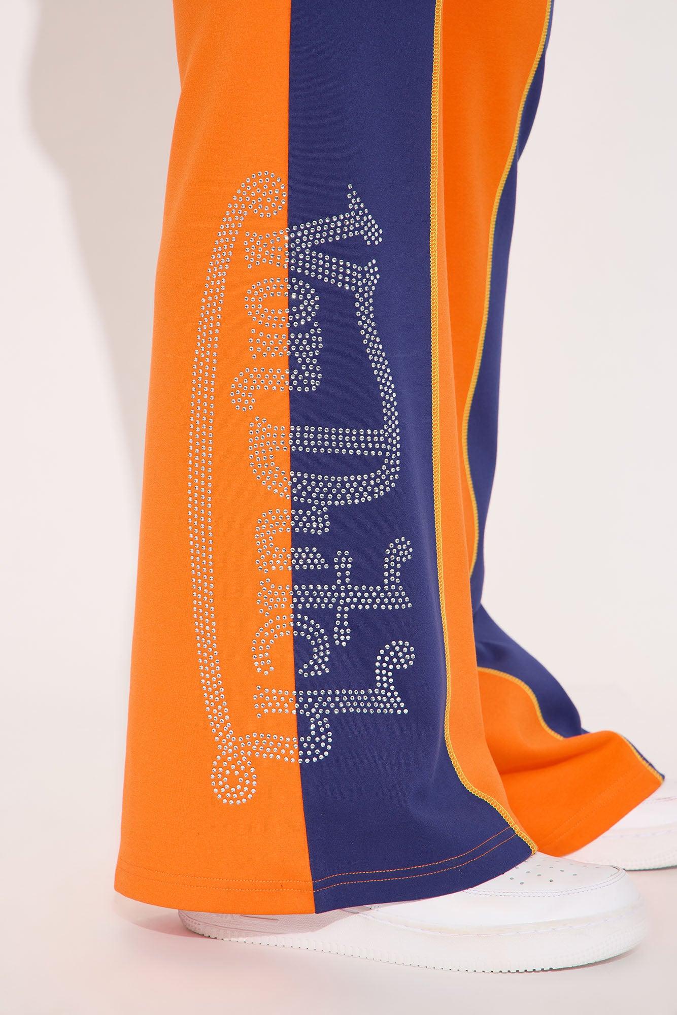 Von Dutch Multi Rhinestone Flared Pant - Orange/combo Female Product Image